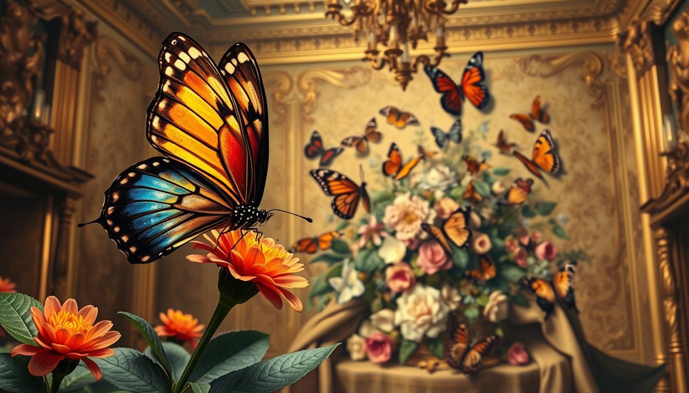 What do butterflies symbolize in paintings?