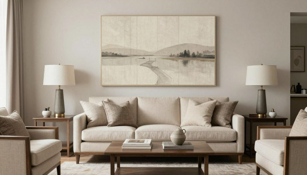 Quality canvas print wall art in a modern living room