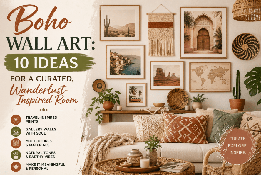 Boho Wall Art: 10 Ideas for a Curated, Wanderlust-Inspired Room