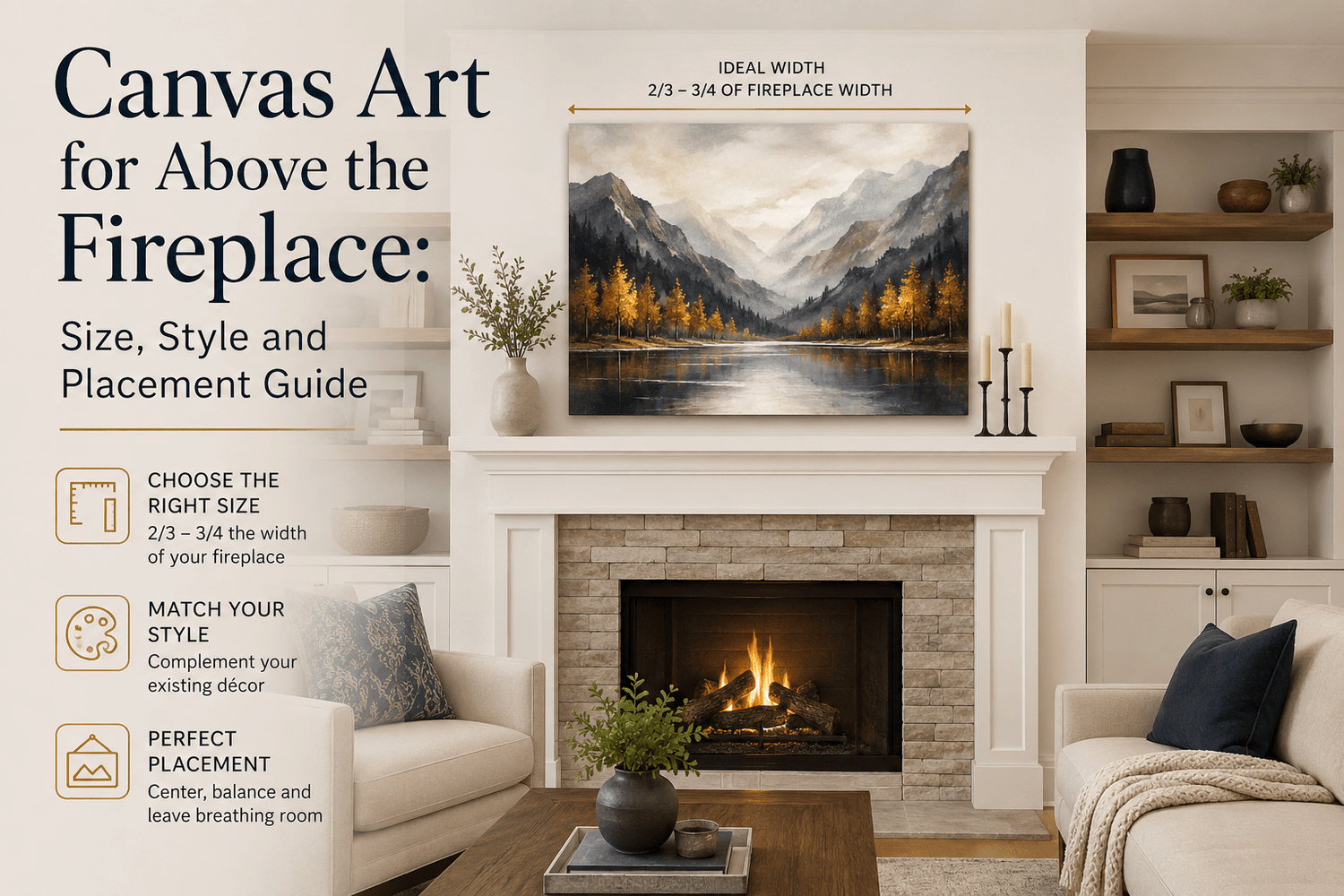 Canvas Art for Above the Fireplace