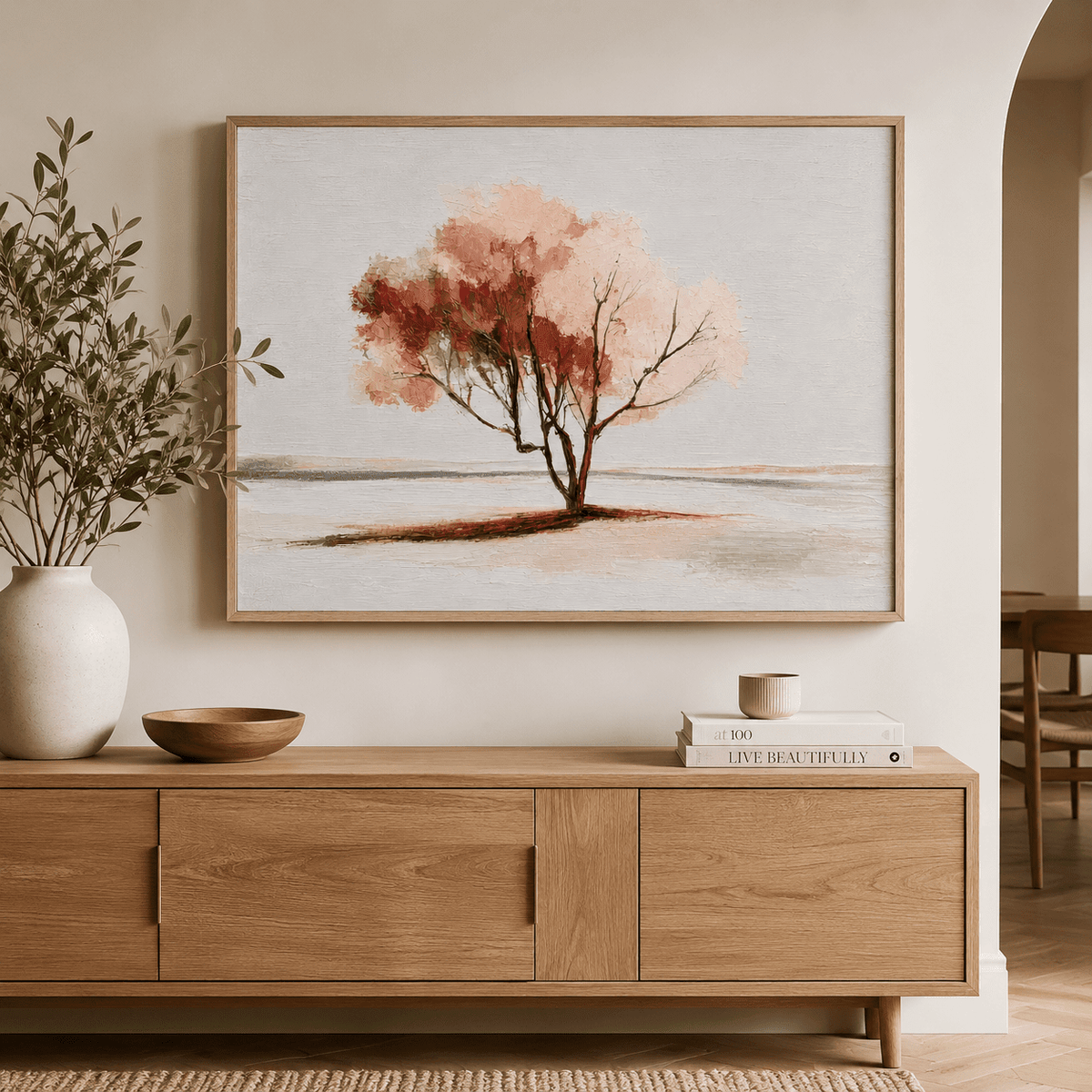 Fall wall art - Pale Season autumn tree canvas print by Rossetti Art