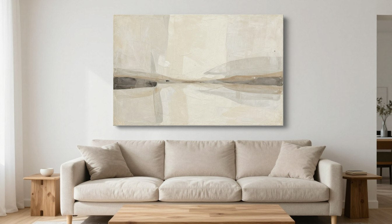 How to Choose Neutral Wall Art for a Living Room (Size, Texture, and Undertones) - Chiara Rossetti