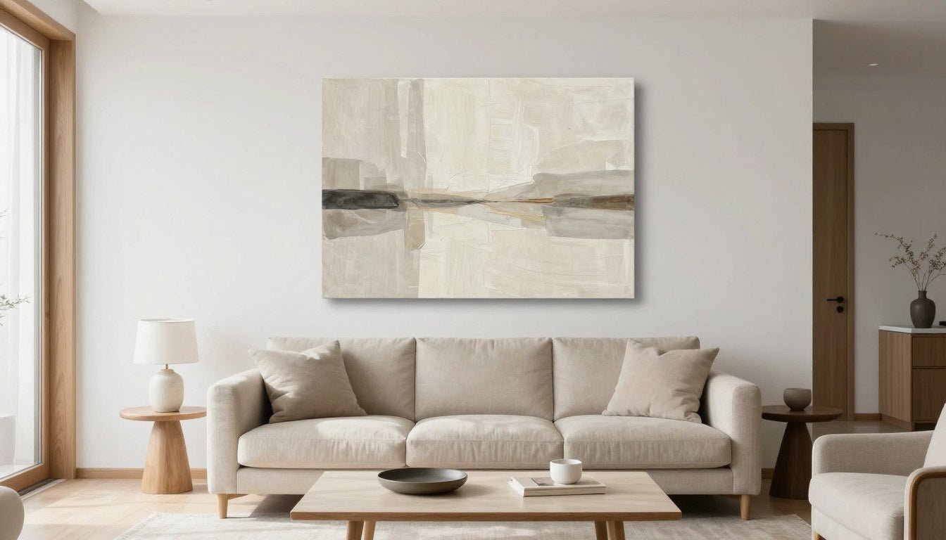 How to Choose Neutral Wall Art for a Living Room (Size, Texture, and Undertones) - Chiara Rossetti