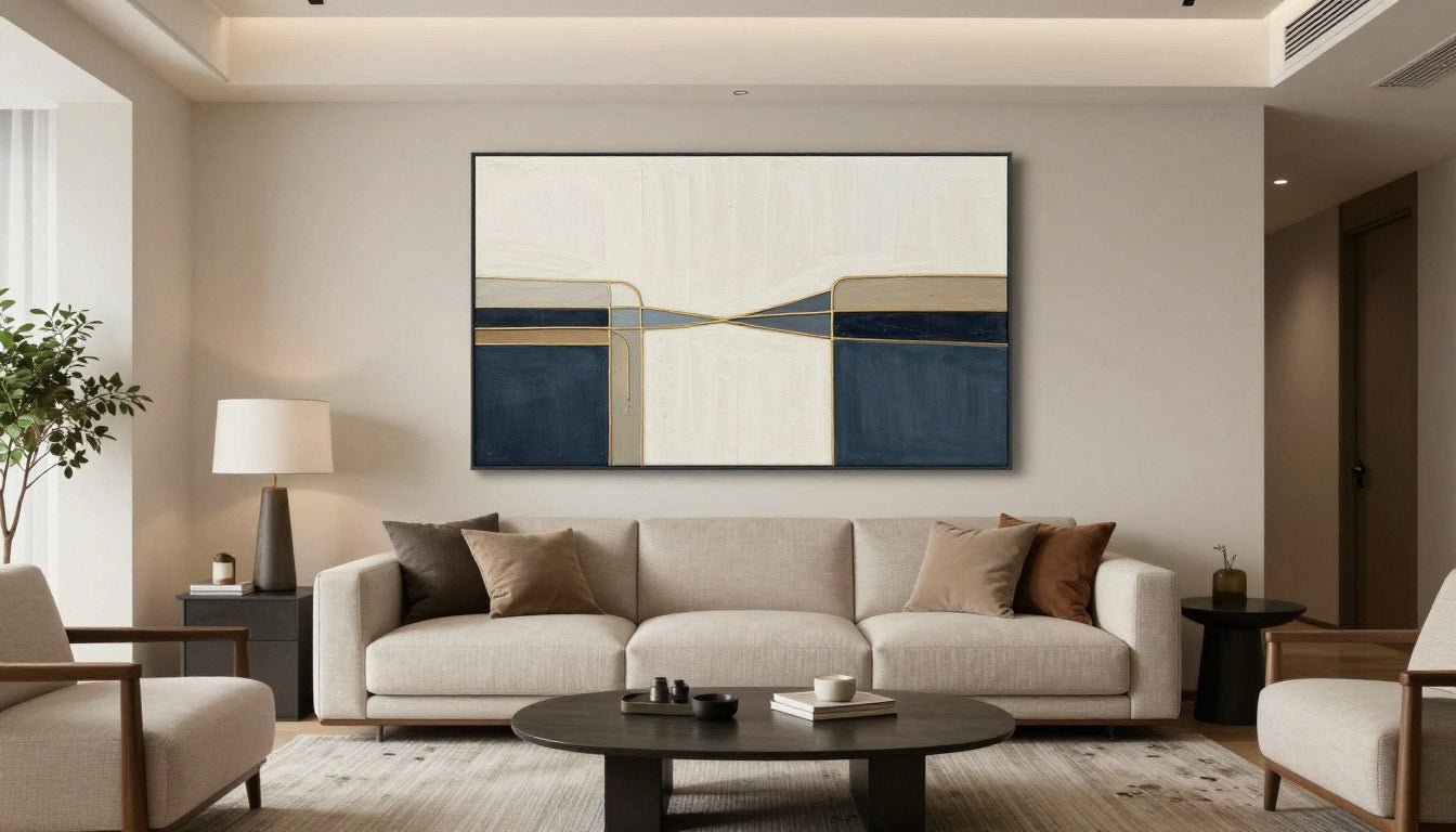 how to choose the right size canvas print for your wall living room modern interior design