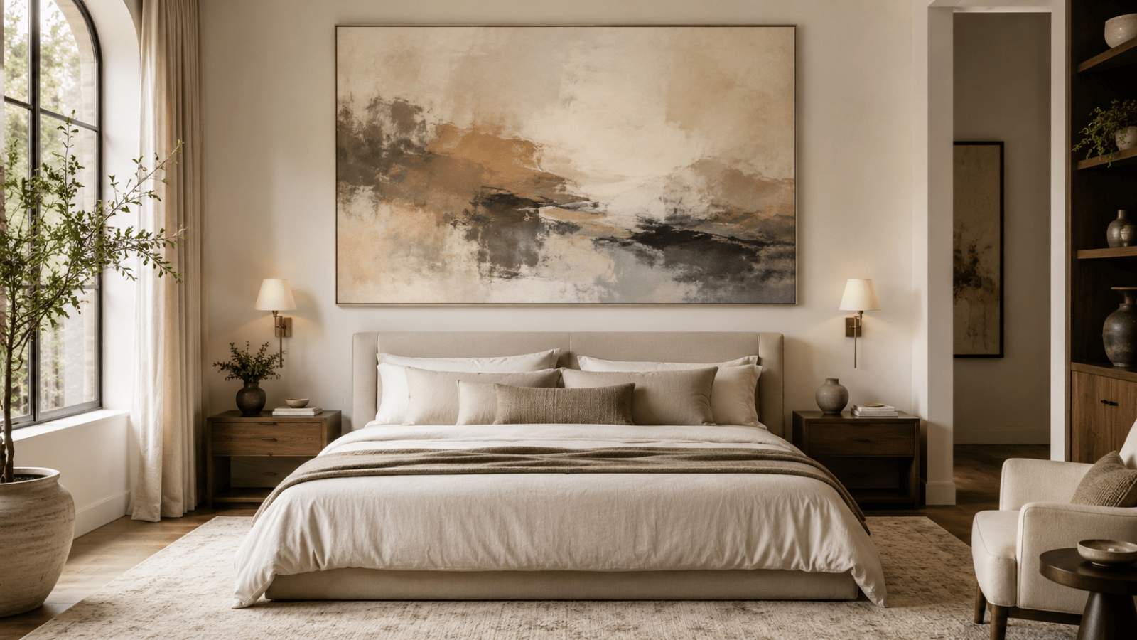 Large Canvas Art for Bedroom: How to Choose Size, Style and Placement - Rossetti Art