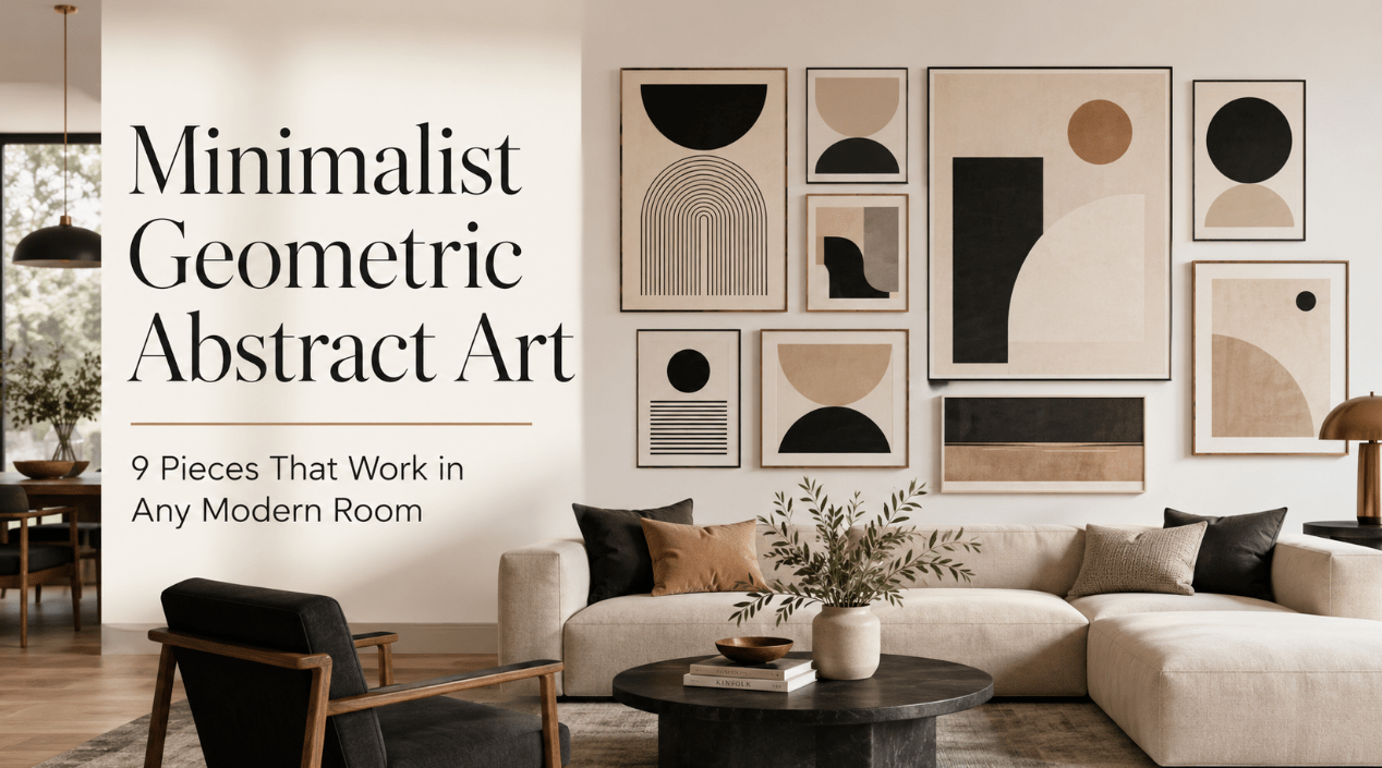 Minimalist Geometric Abstract Art: 9 Pieces That Work in Any Modern Room - Rossetti Art