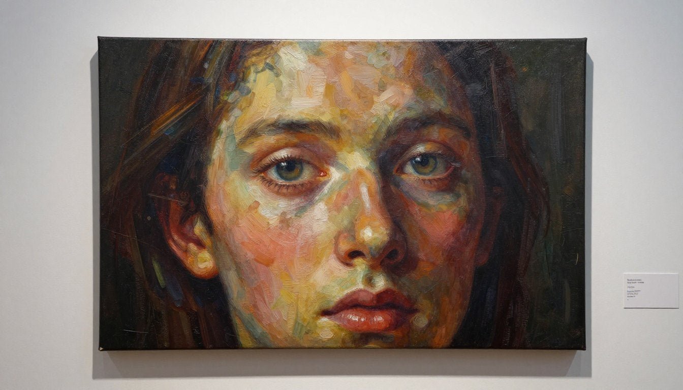 High detail canvas print showing fine art reproduction with visible texture and color accuracy