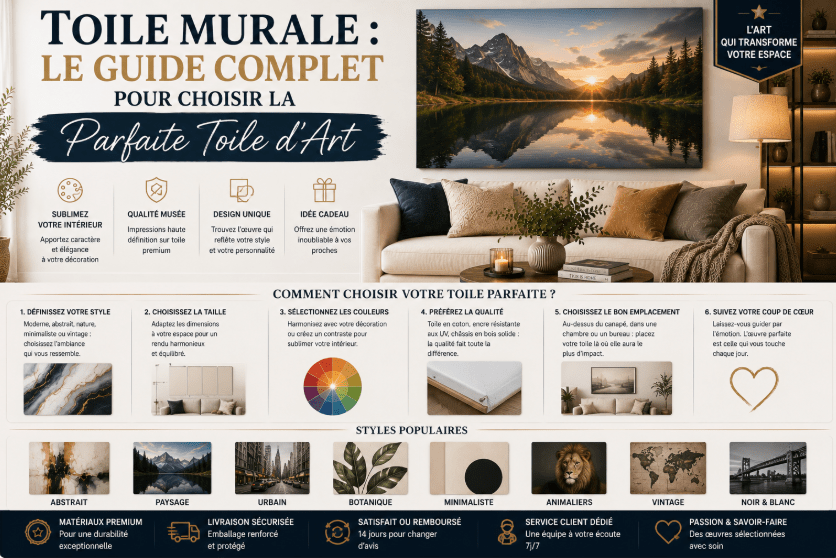 Toile Murale : Le Guide Complet pour Choisir la Parfaite Toile d'Art
