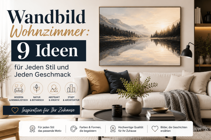 Wandbild Wohnzimmer: 9 Ideen für Jeden Stil und Jeden Geschmack