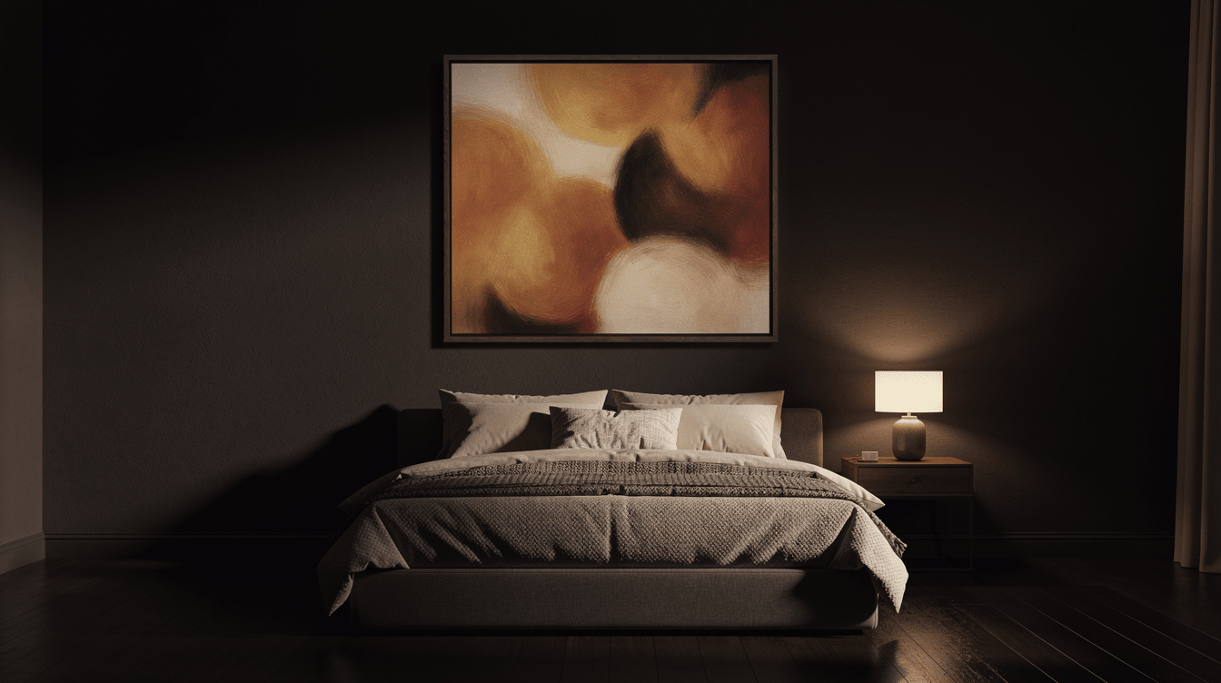 Wandbilder fürs Schlafzimmer – ruhiges Wandbild über dem Bett von Rossetti Art
