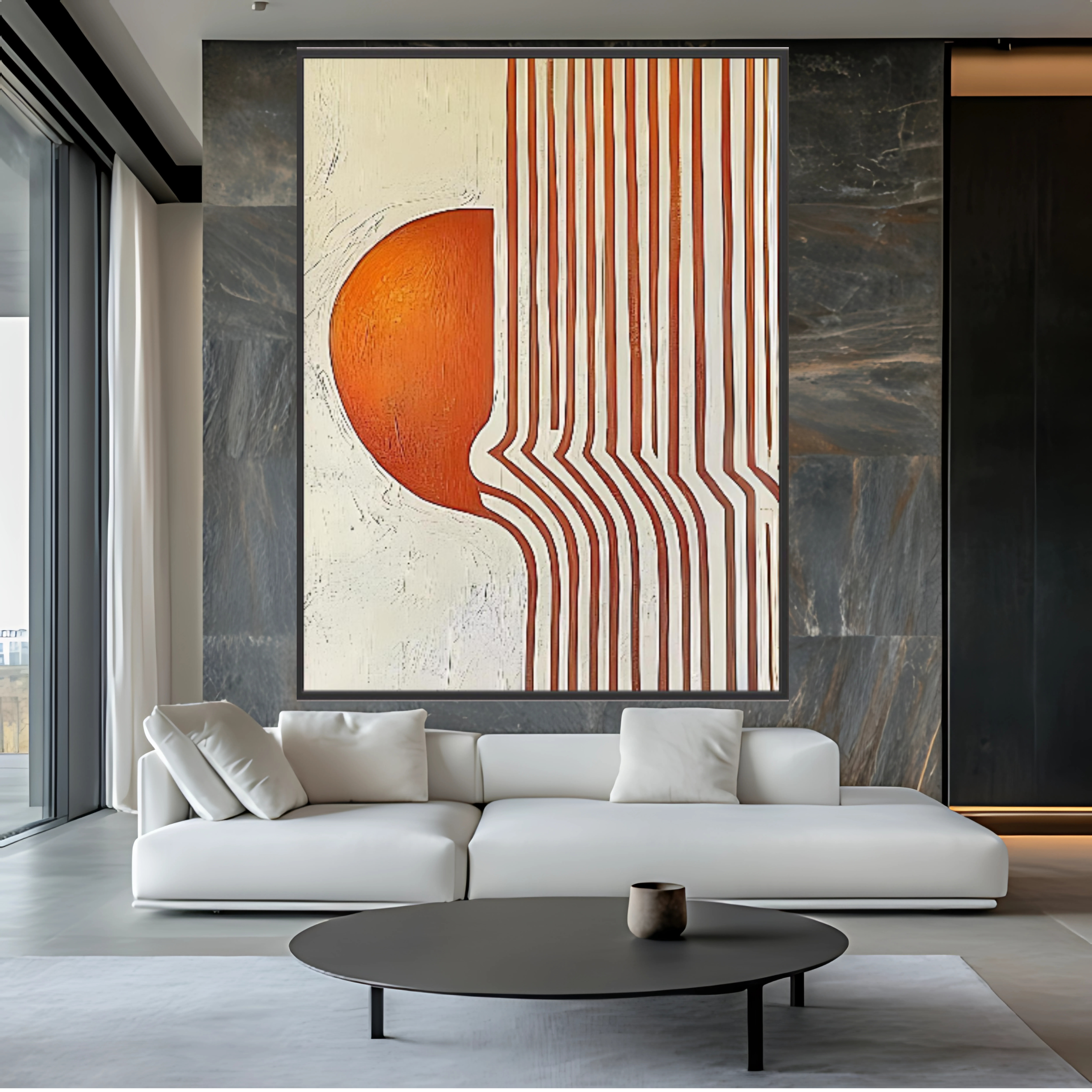 Canvas Print: "Modern Flow" – Minimalist Geometric Abstract Art - Chiara Rossetti