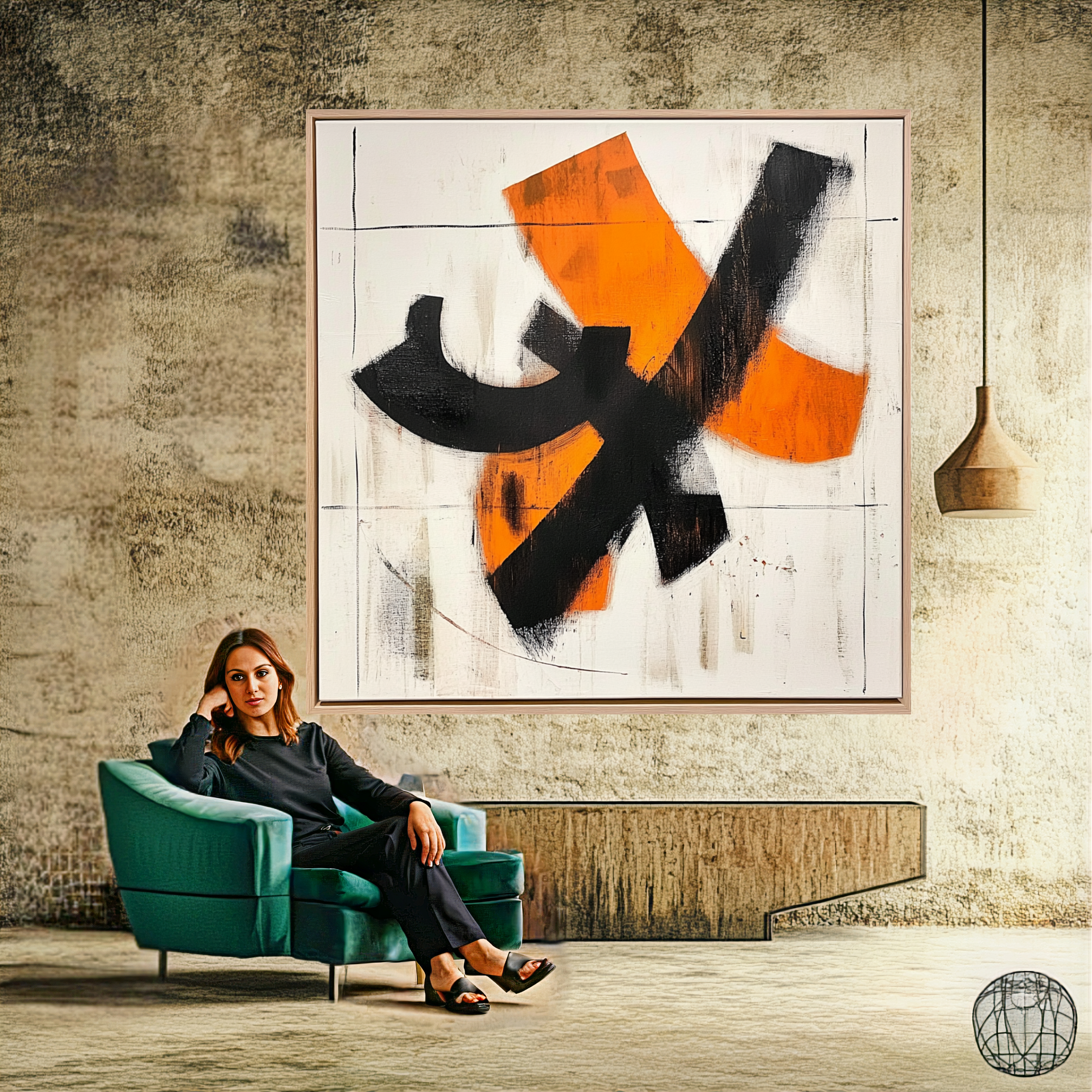 Canvas Print: Vibrant Crossroads - Abstract Wall Art modern abstract canvas wall art by Rossetti Art – luxury interior design artwork for living room, bedroom, office – abstract painting print Contemporary art print handmade wall art