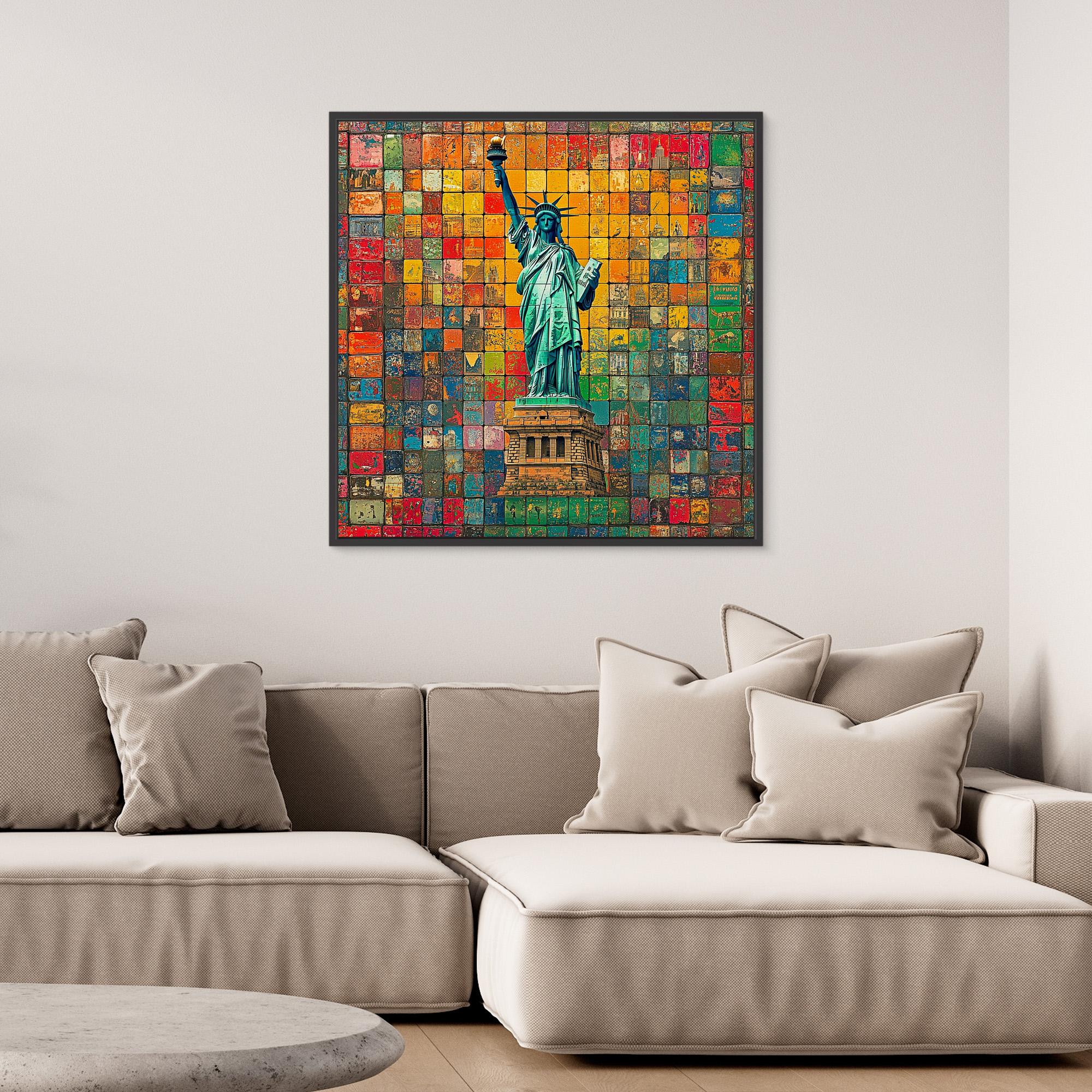 Canvas Print: "Liberty Mosaic" – Statue of Liberty Print Wall Art