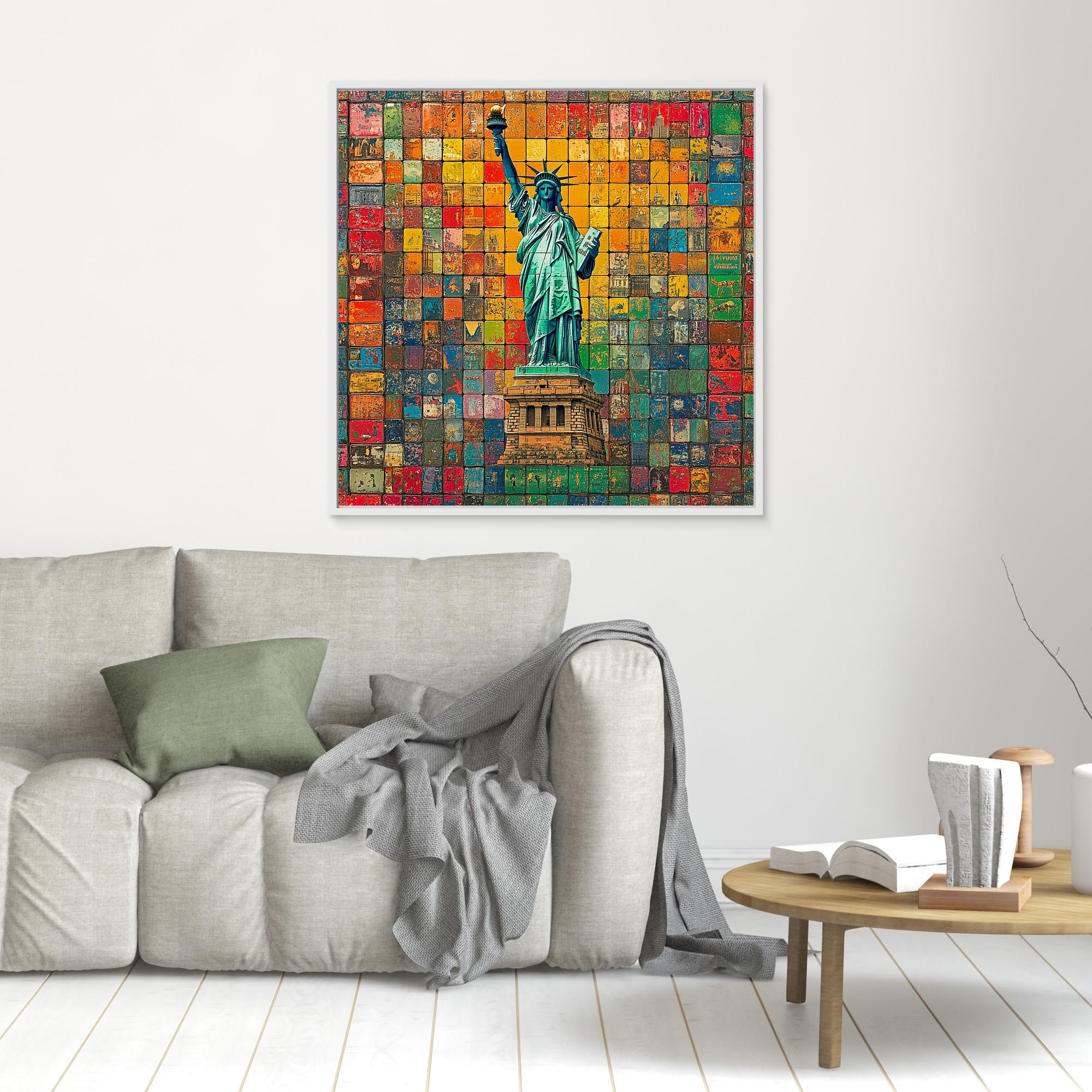 Canvas Print: "Liberty Mosaic" – Statue of Liberty Print Wall Art