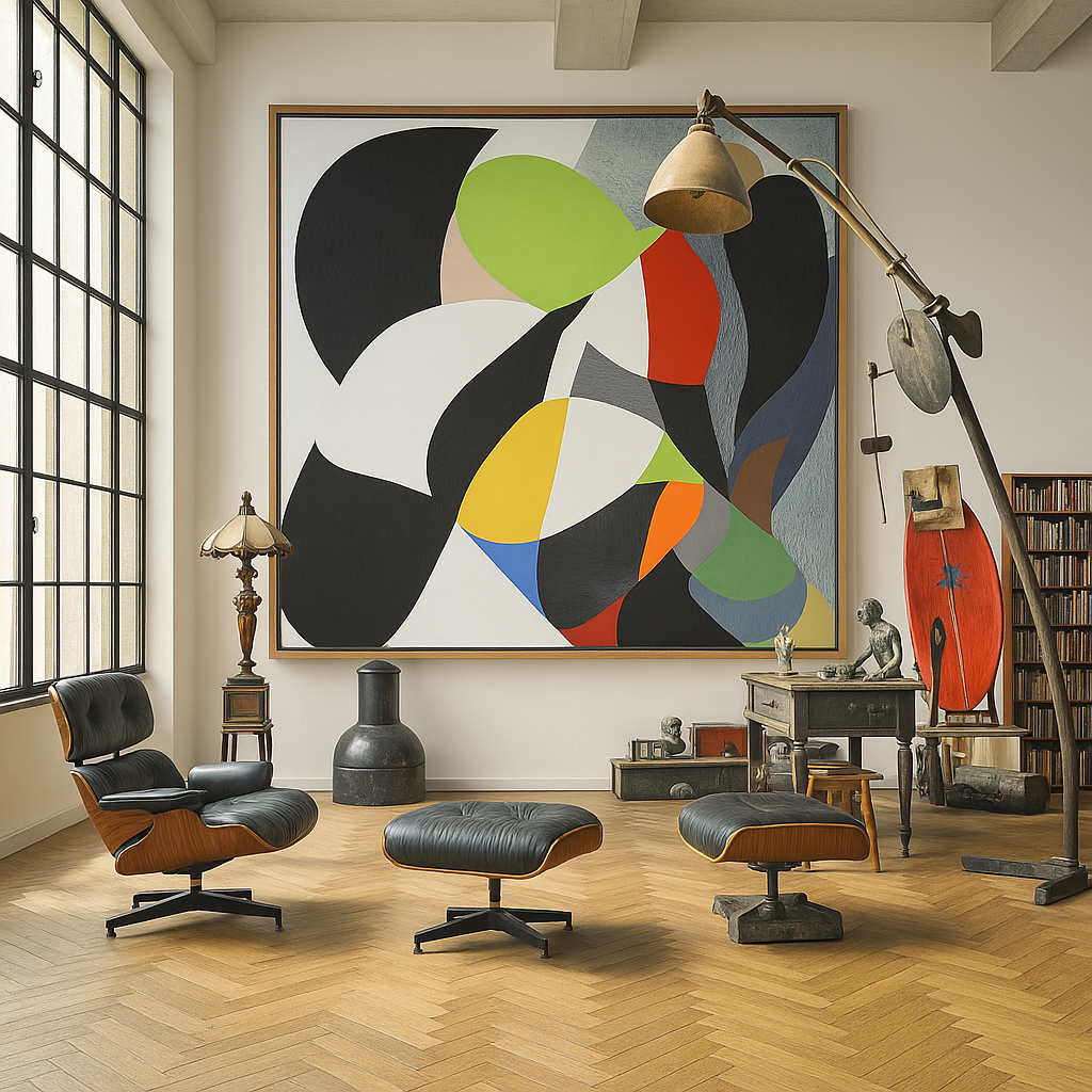 Canvas Print : Harmony in Motion Geometric Abstract Canvas Art - Chiara Rossetti