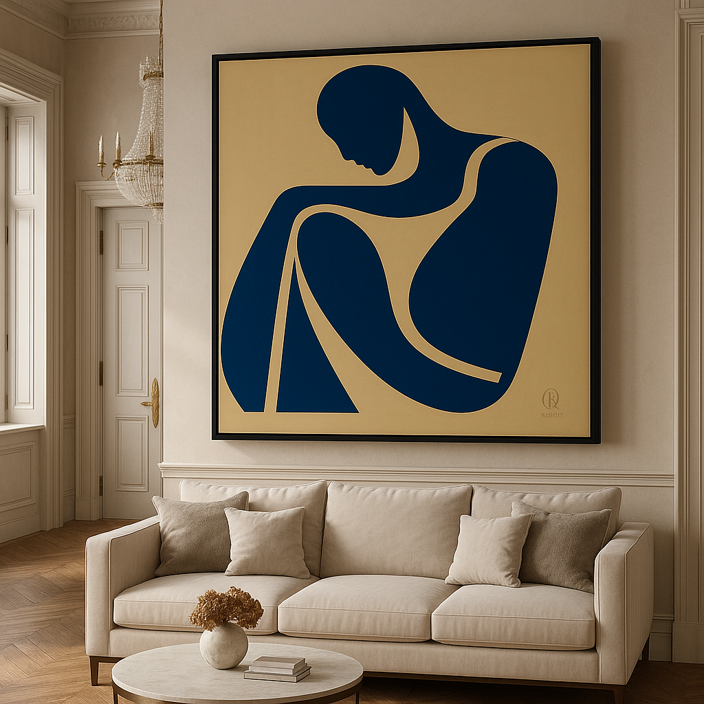 Canvas Print: Blue Human - Abstract Modern Wall Decor