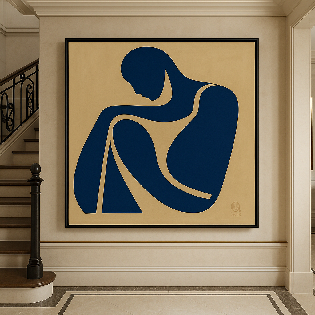 Canvas Print: Blue Human - Abstract Modern Wall Decor