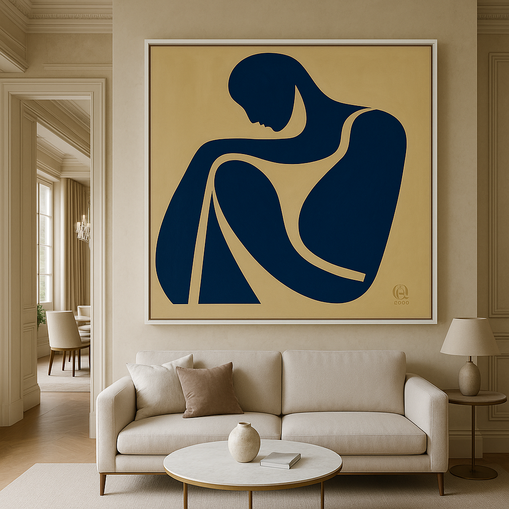 Canvas Print: Blue Human - Abstract Modern Wall Decor