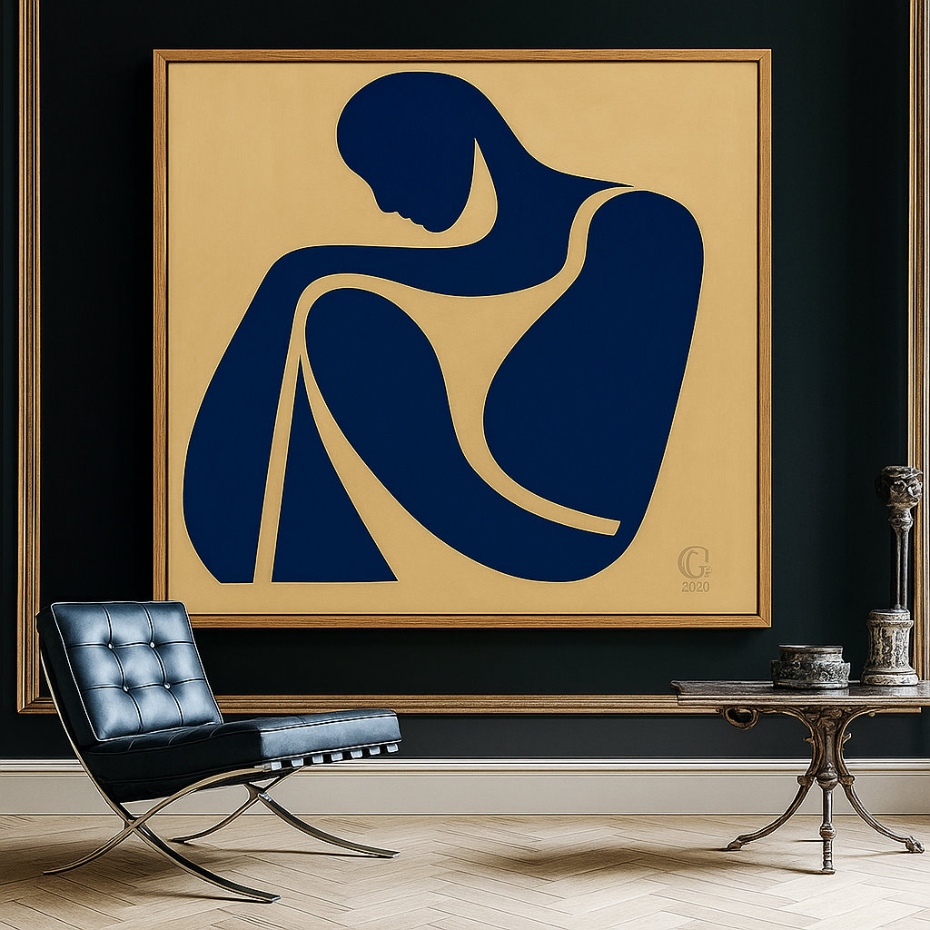 Canvas Print: Blue Human - Abstract Modern Wall Decor