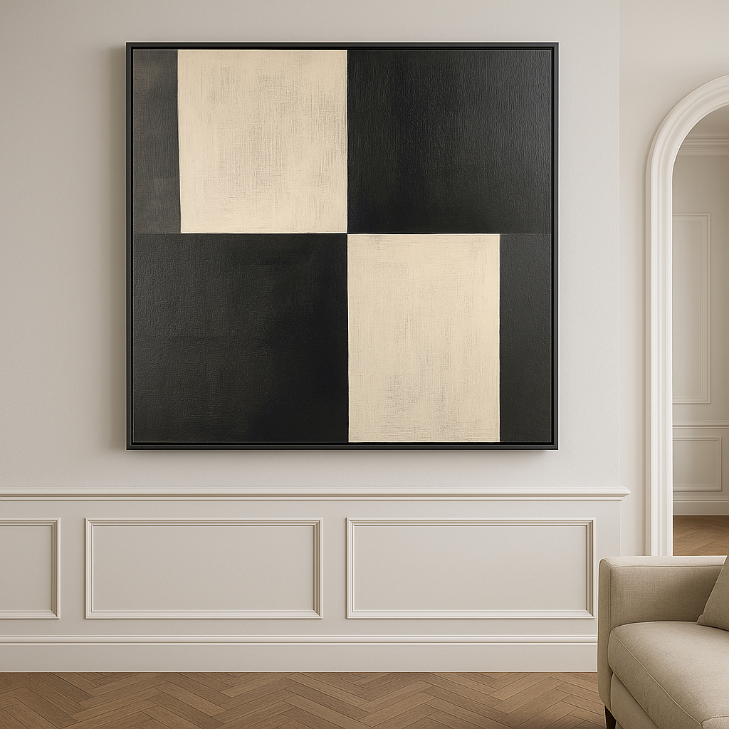Black & White Abstract Canvas Art