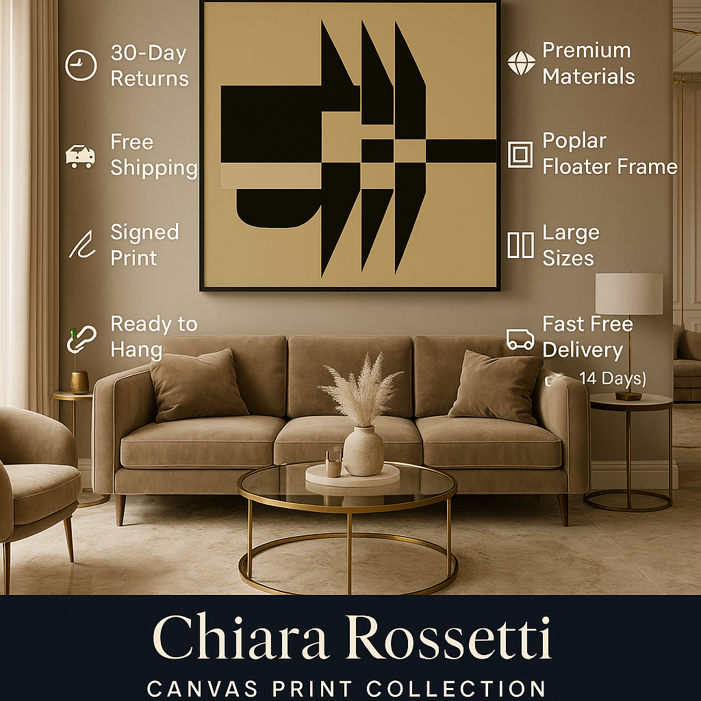 black and beige abstract wall art