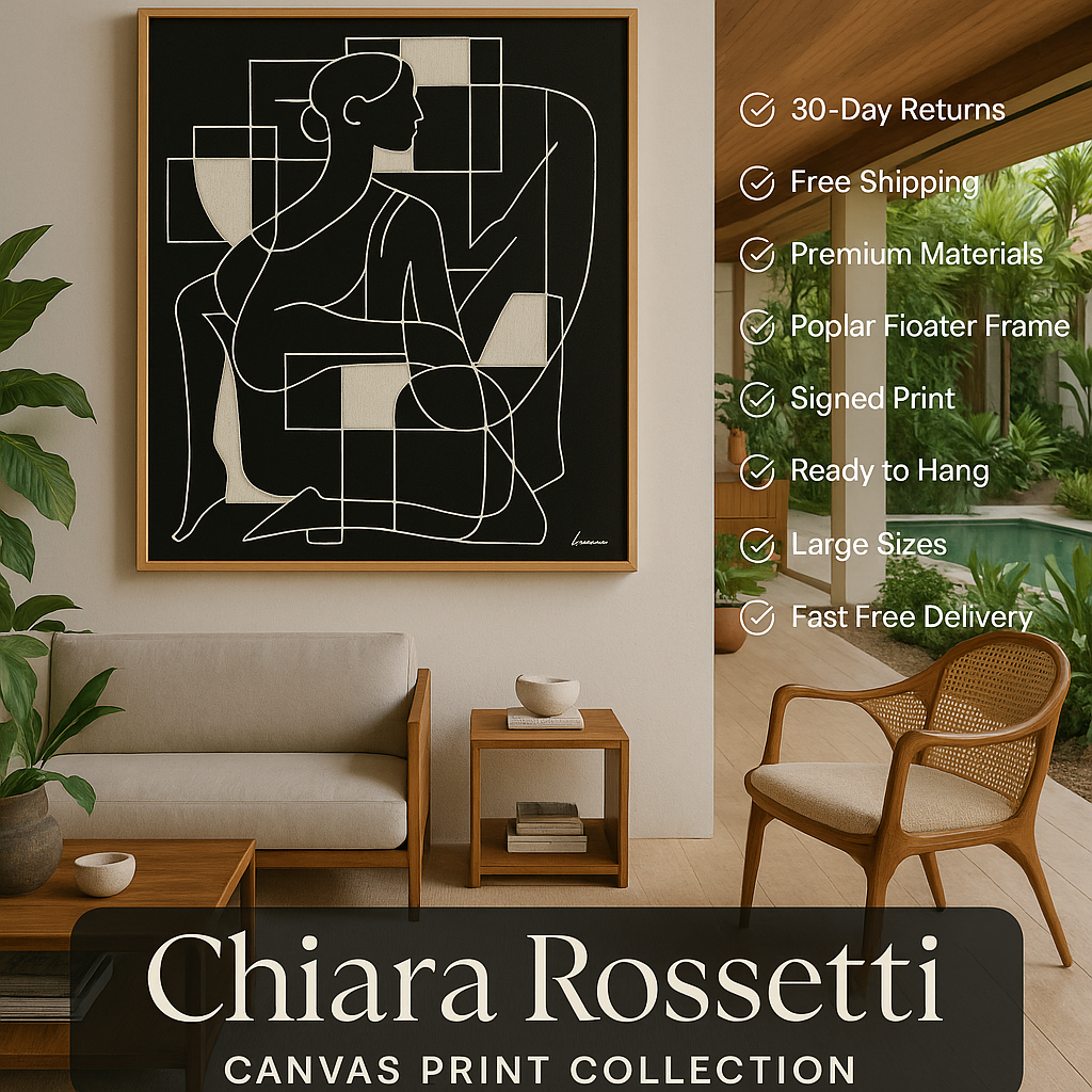 Feminine Line Art Canvas Print