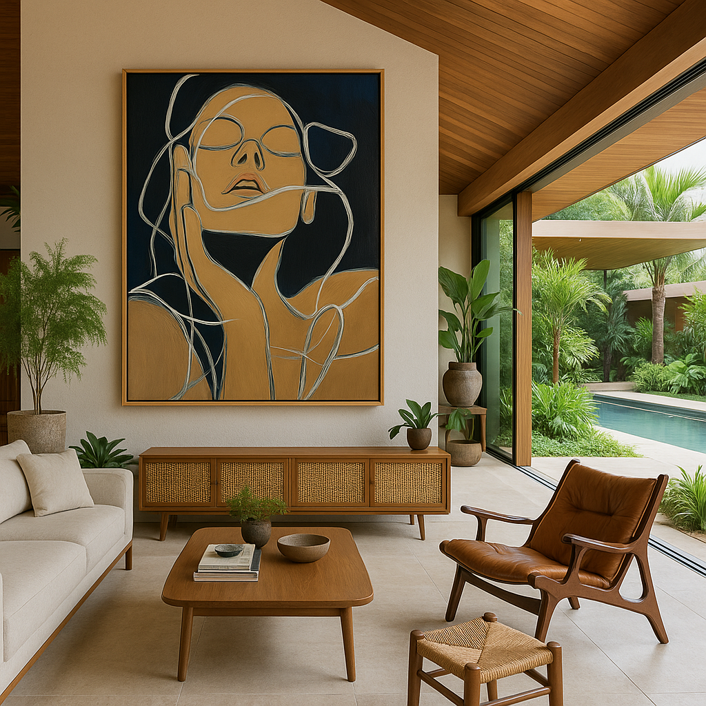 Canvas Print : Tangled in Silence” – Modern Minimalist Canvas Art Print