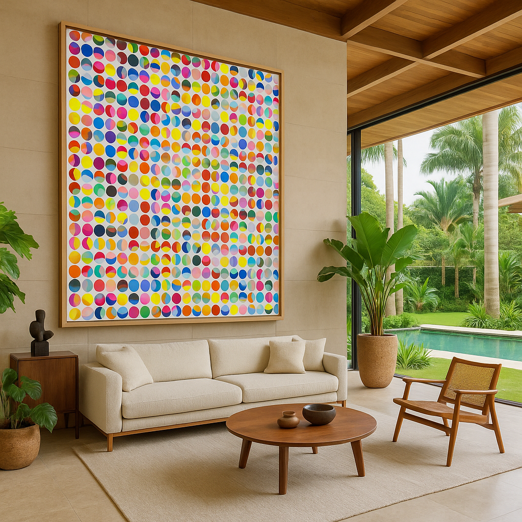 Canvas Print : Chromatic Circles - Modern Geometric Canvas Print Art