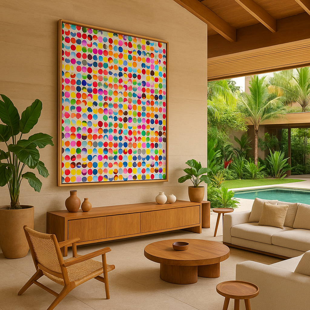 Canvas Print : Pixel Paradise - Colorful Abstract Mosaic Canvas Print Wall Art