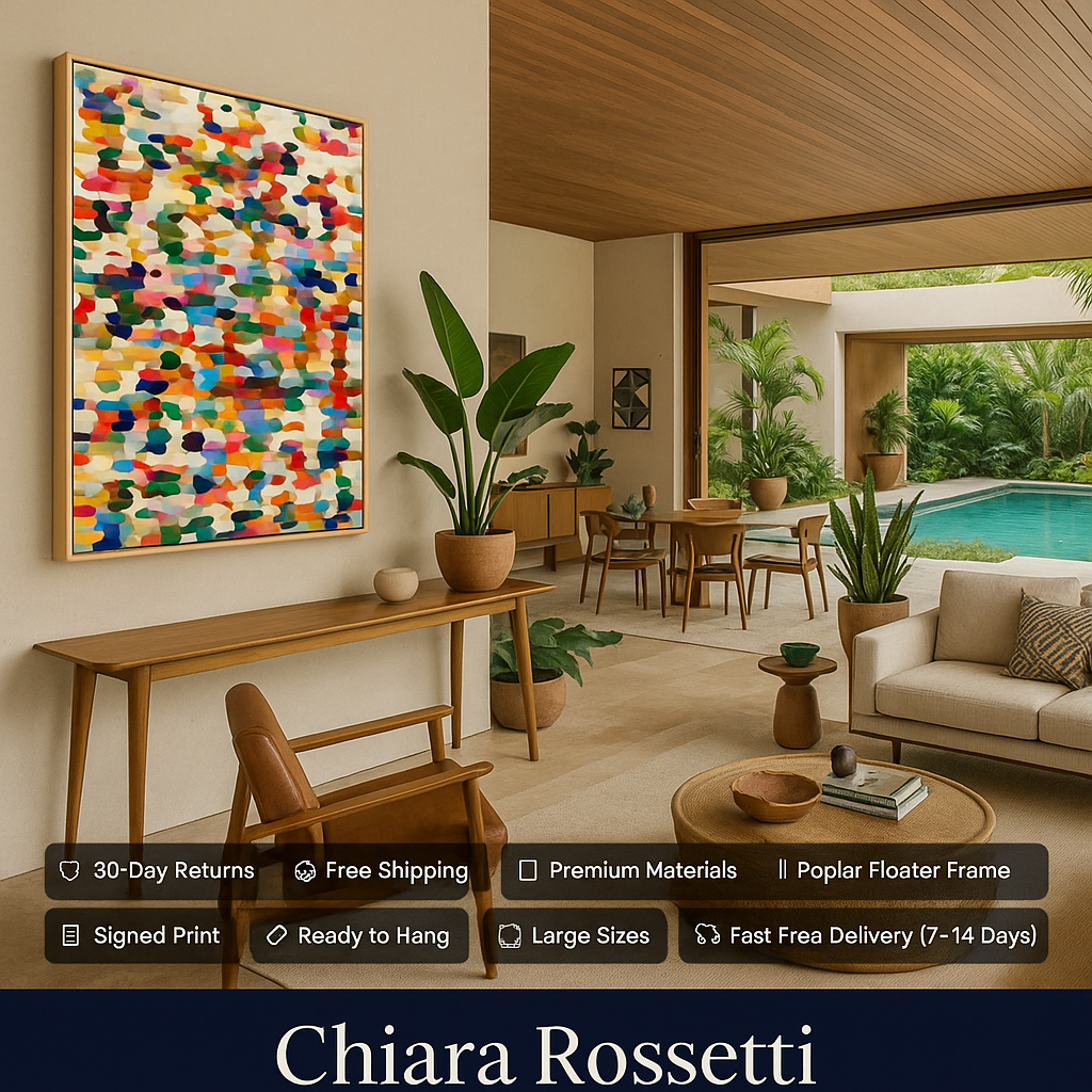 Canvas Print : Pixel Paradise - Colorful Abstract Mosaic Canvas Print Wall Art