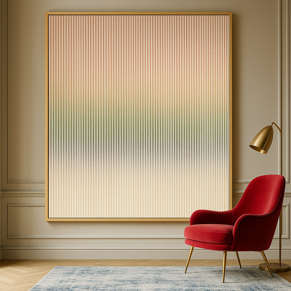 Canvas Print : Desert Fade Vibes – Gradient Stripe Canvas Wall Art