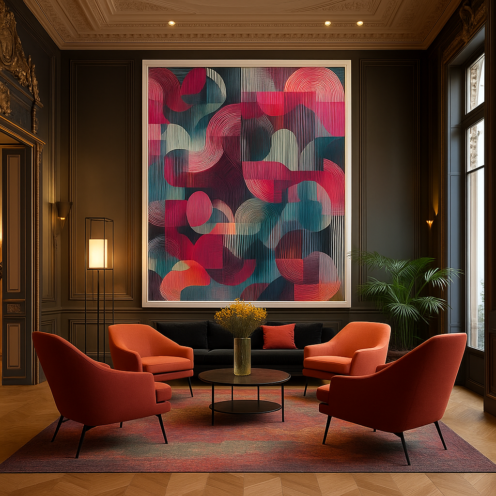 abstract geometric wall art