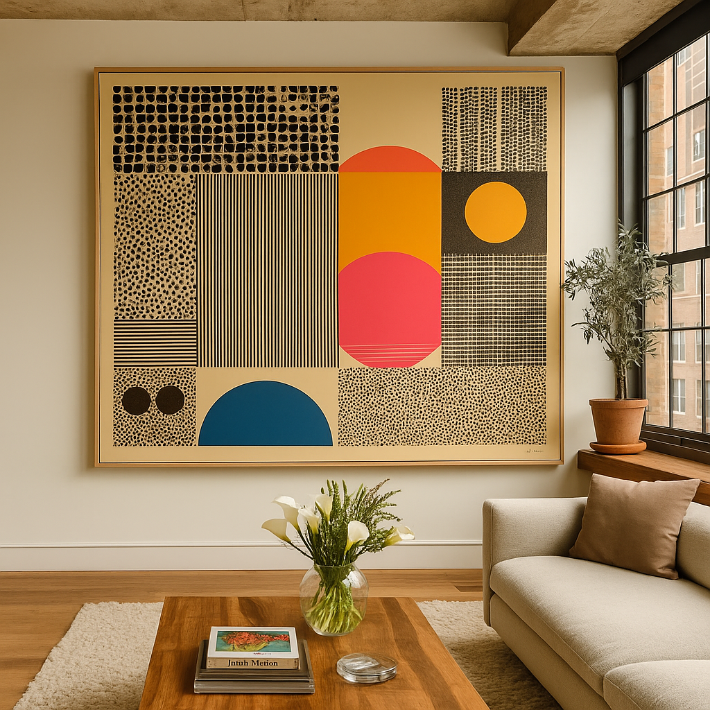 Geometric wall art large