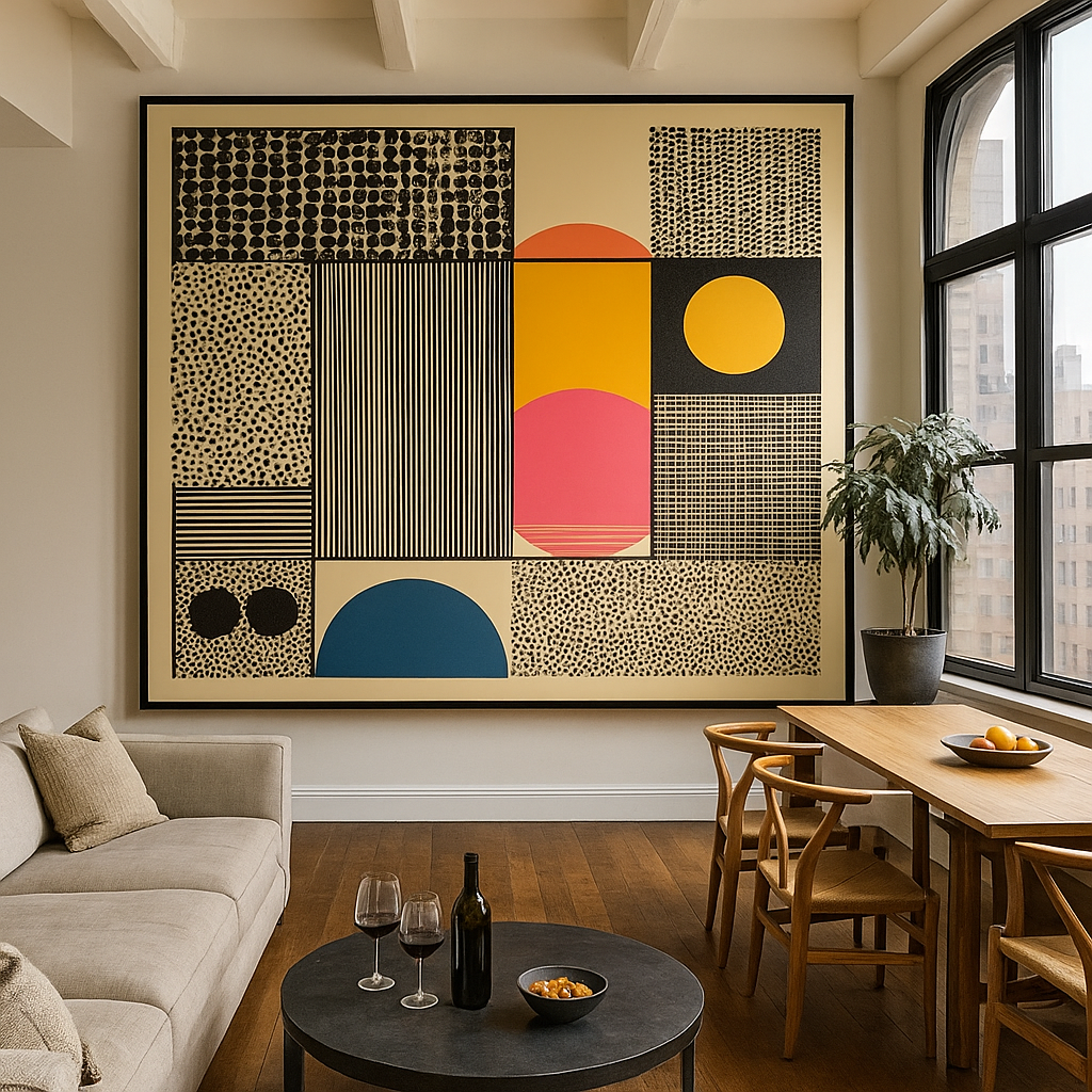 Geometric wall art large