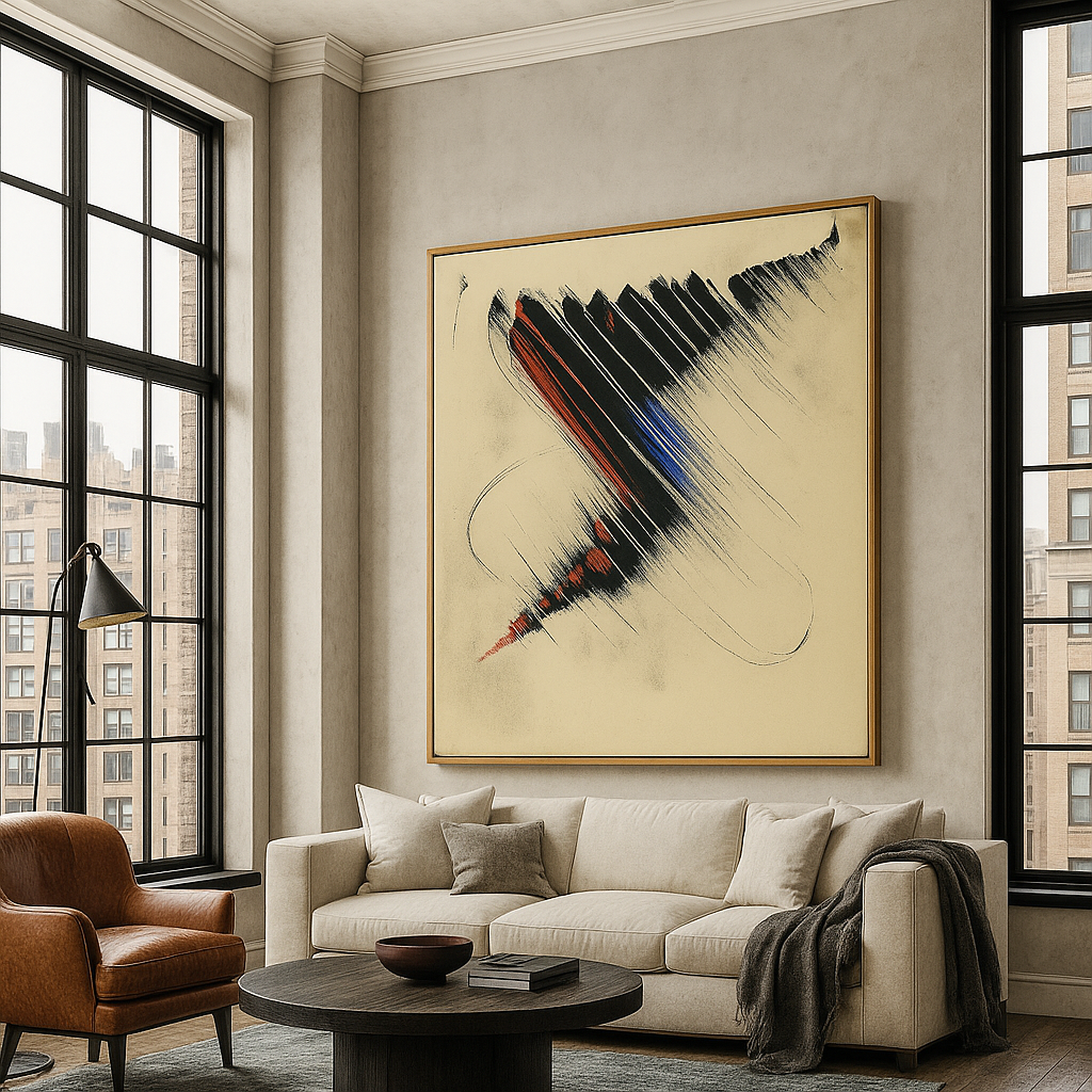 Modern abstract canvas print for living room