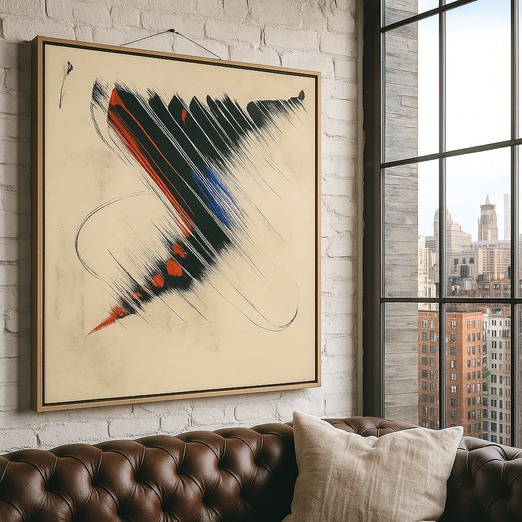 Modern abstract canvas print for living room