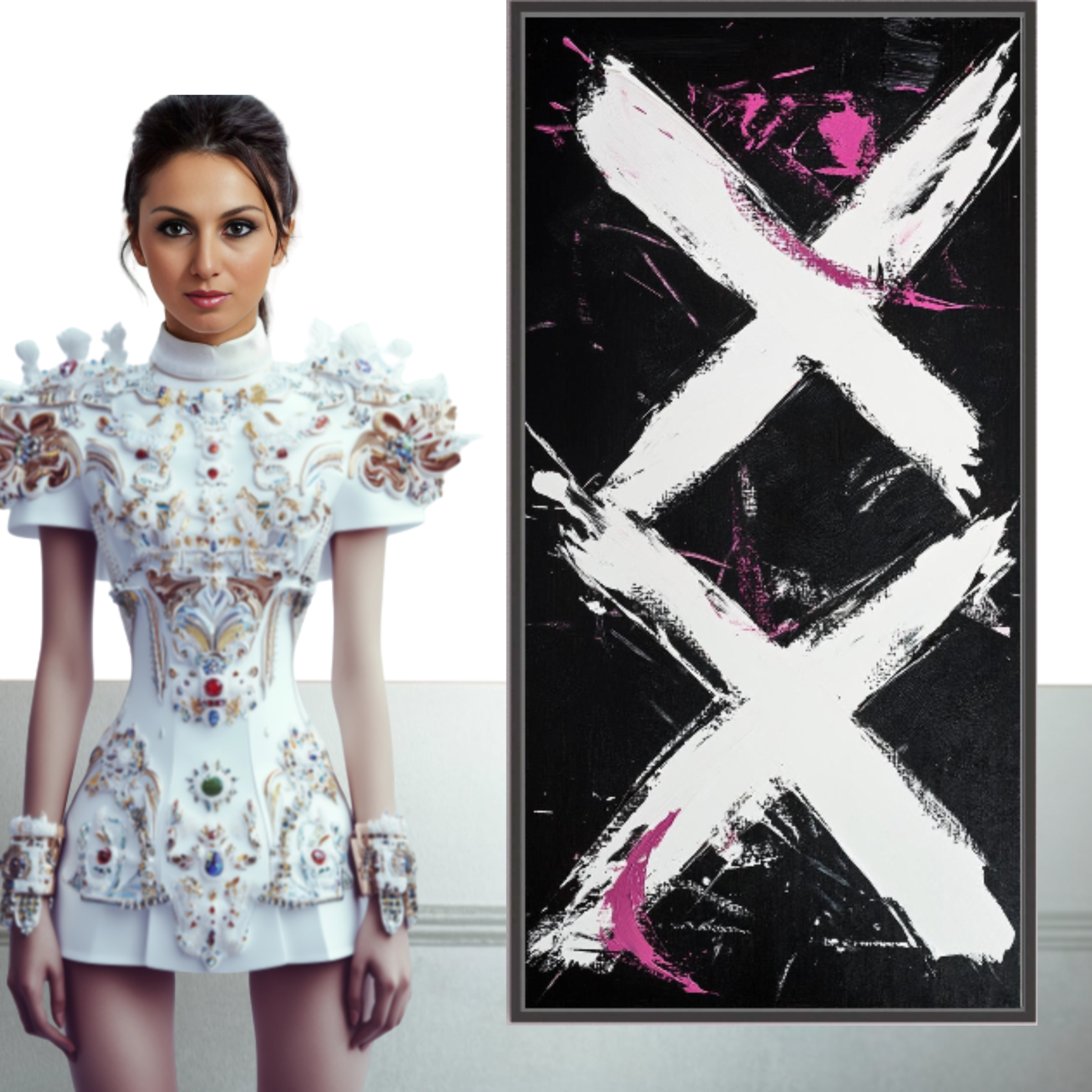 Canvas Print: "Rebel XX" - Abstract Expressionist Art - Chiara Rossetti