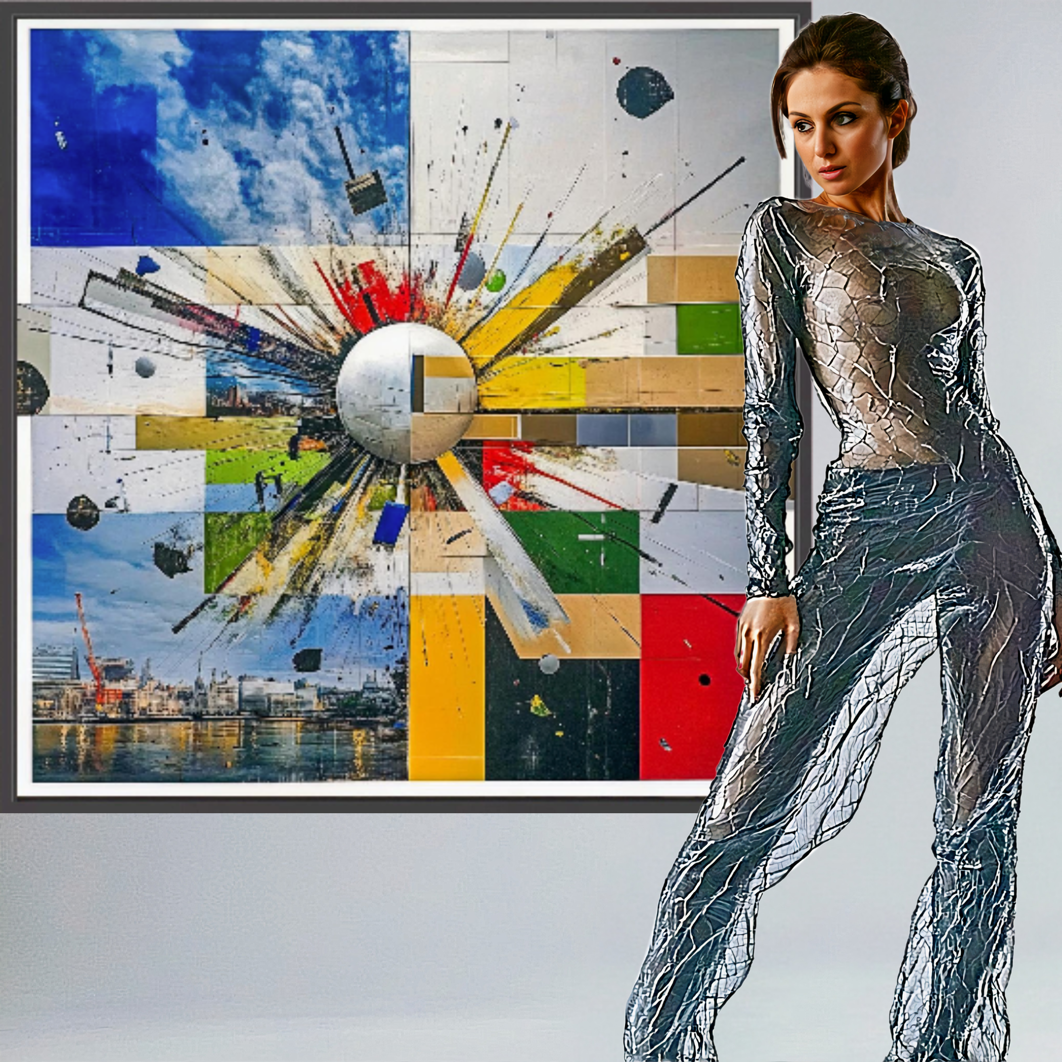 Canvas Print: "Metropolitan Radiance" - Abstract Cityscape Wall Art - Chiara Rossetti