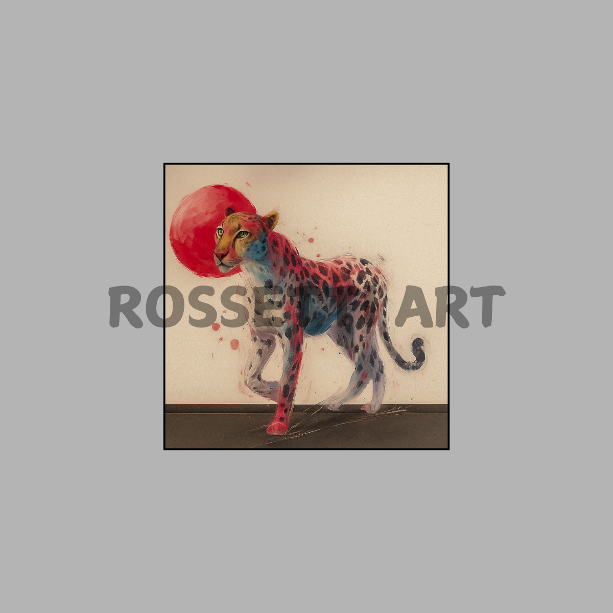 large leopard canvas wall art