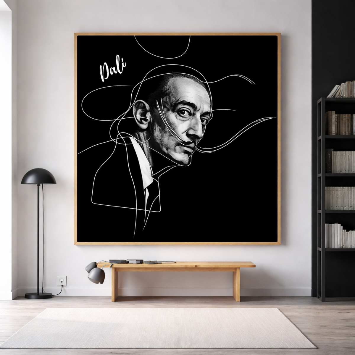 Abstract Canvas Print — Dali Noir Reverie