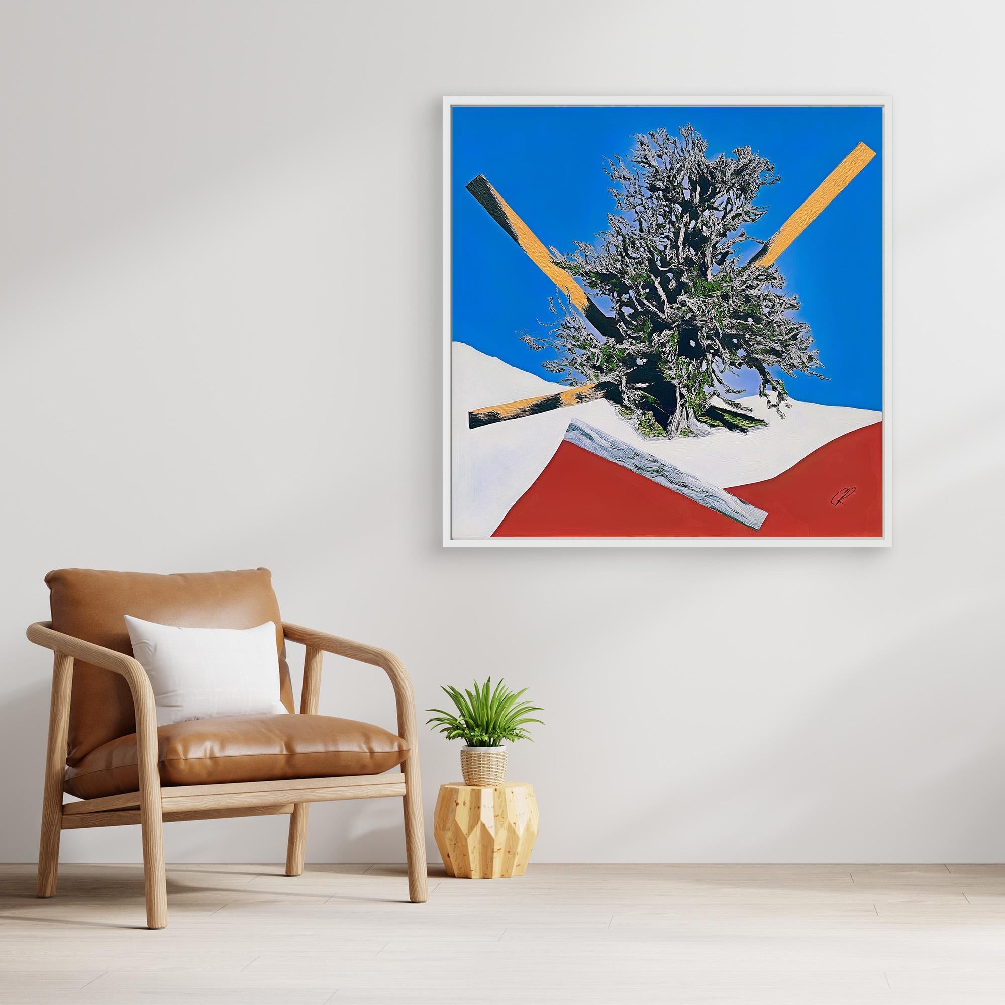 Canvas Print: Gravity Grove Shift – Surreal Tree Art