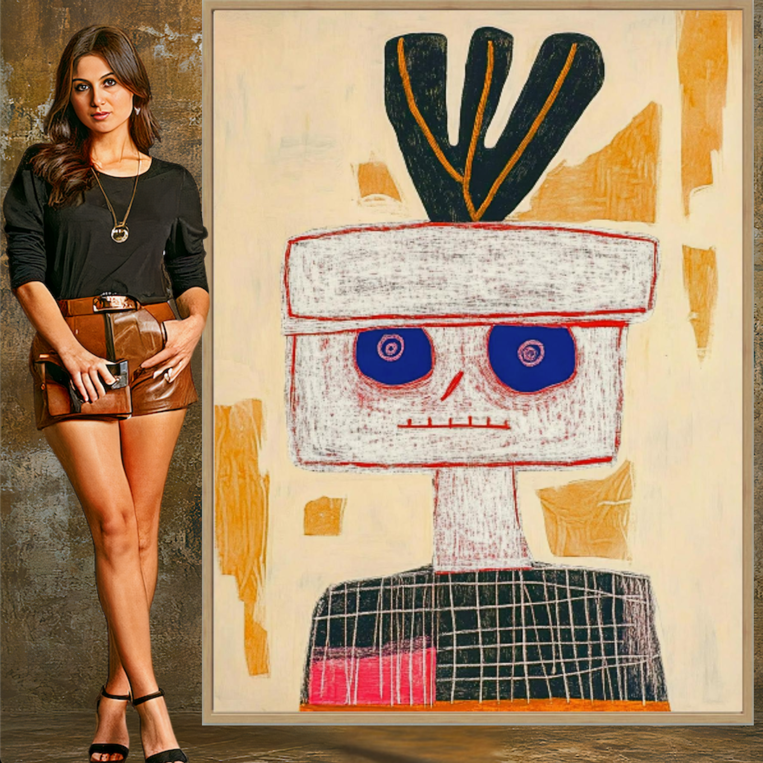 Canvas Print: Abstract Modern Cubist Art – Contemporary Expressionist Art - Chiara Rossetti