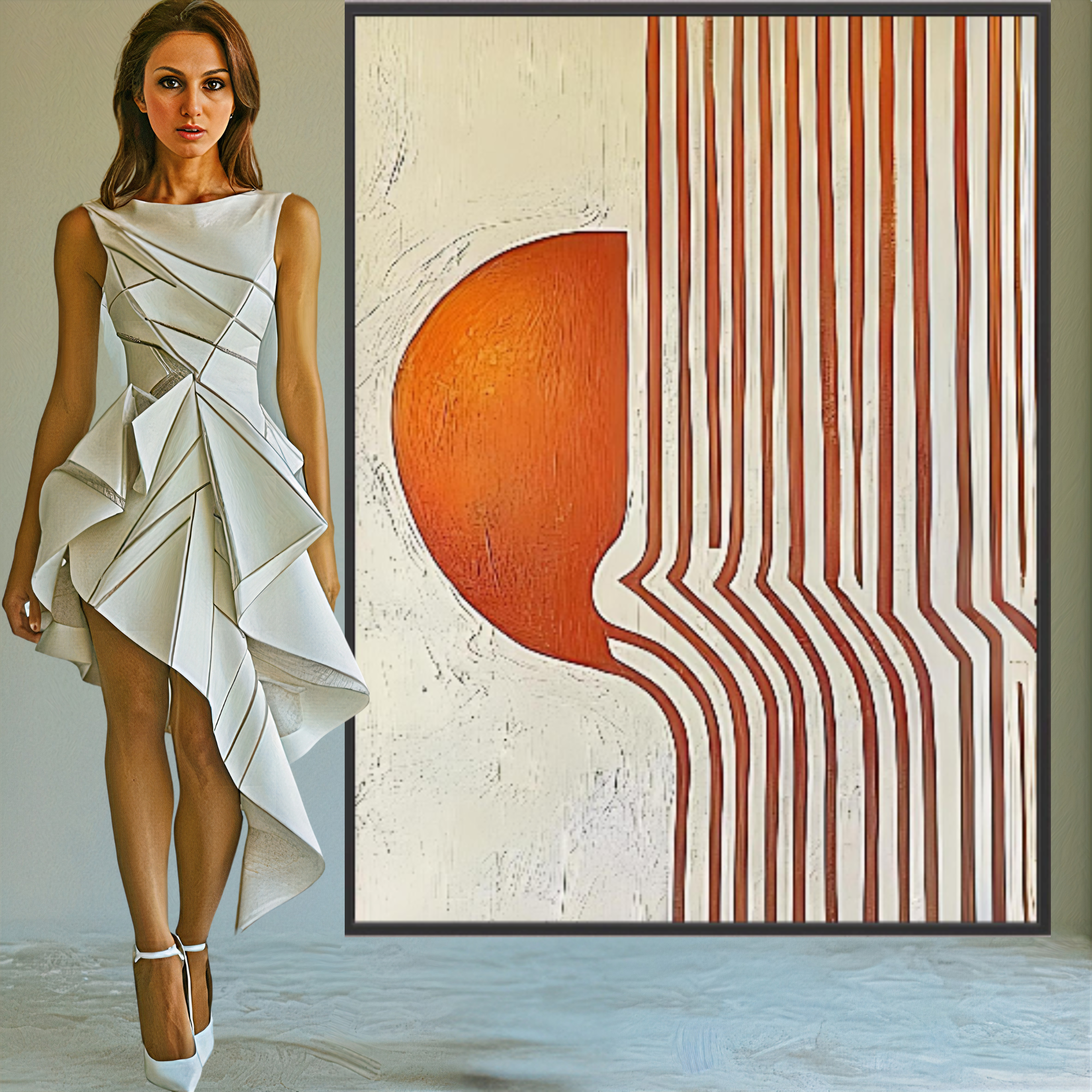 Canvas Print: "Modern Flow" – Minimalist Geometric Abstract Art - Chiara Rossetti