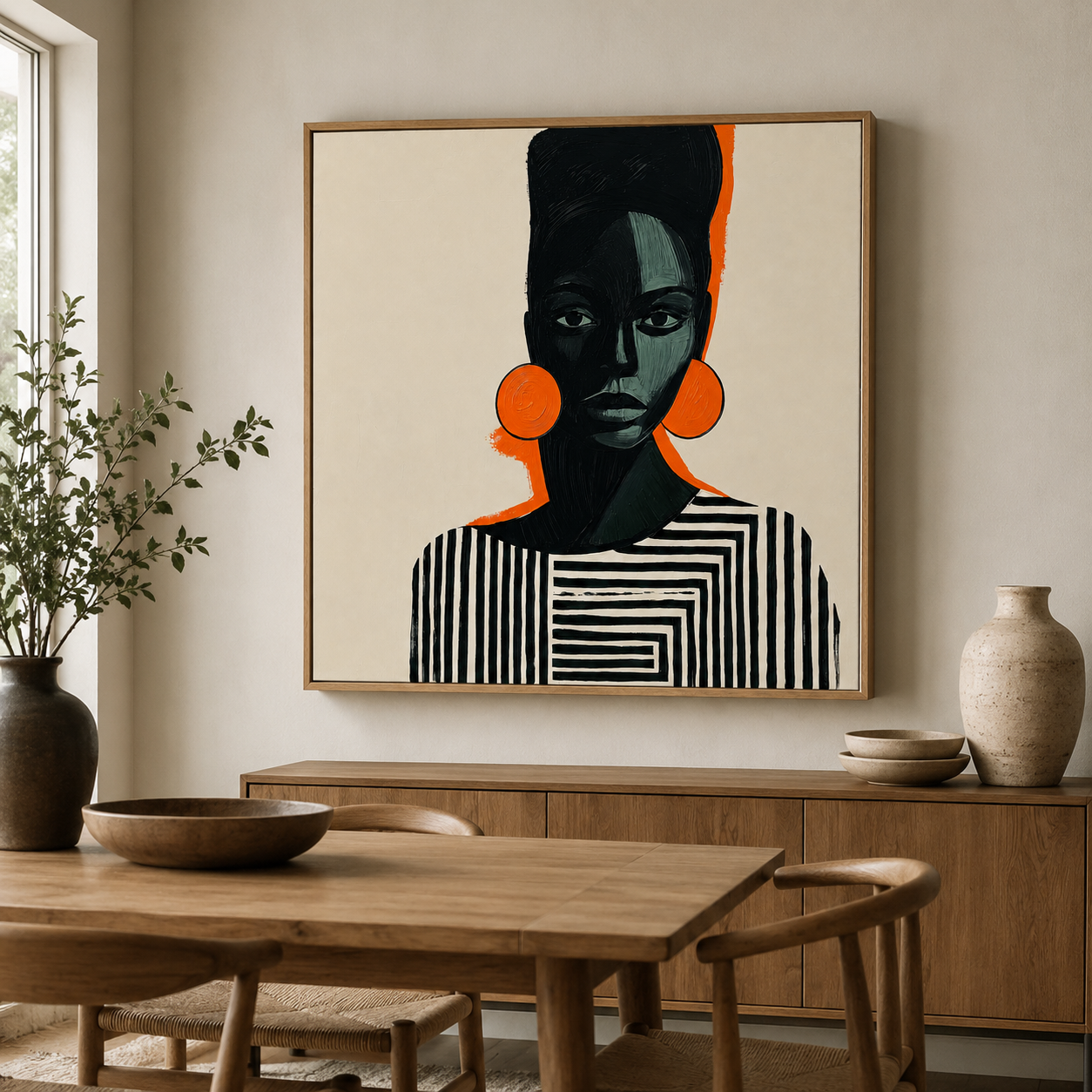 Framed Wall Art Portrait for Bedroom
