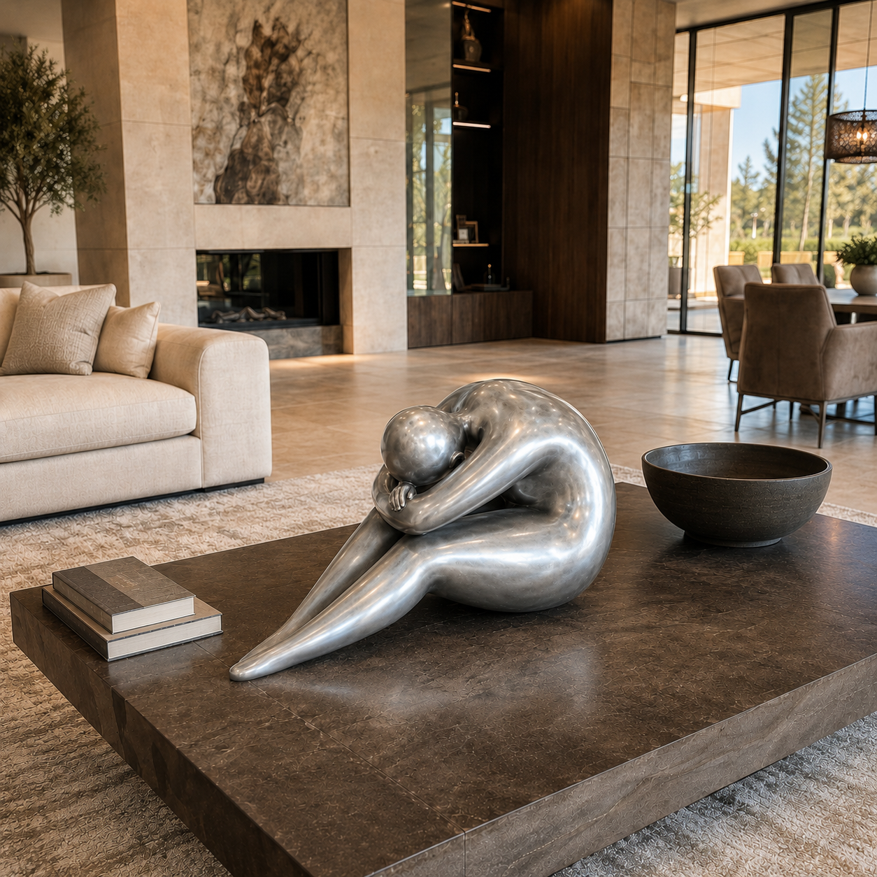 Seated Figure Sculpture