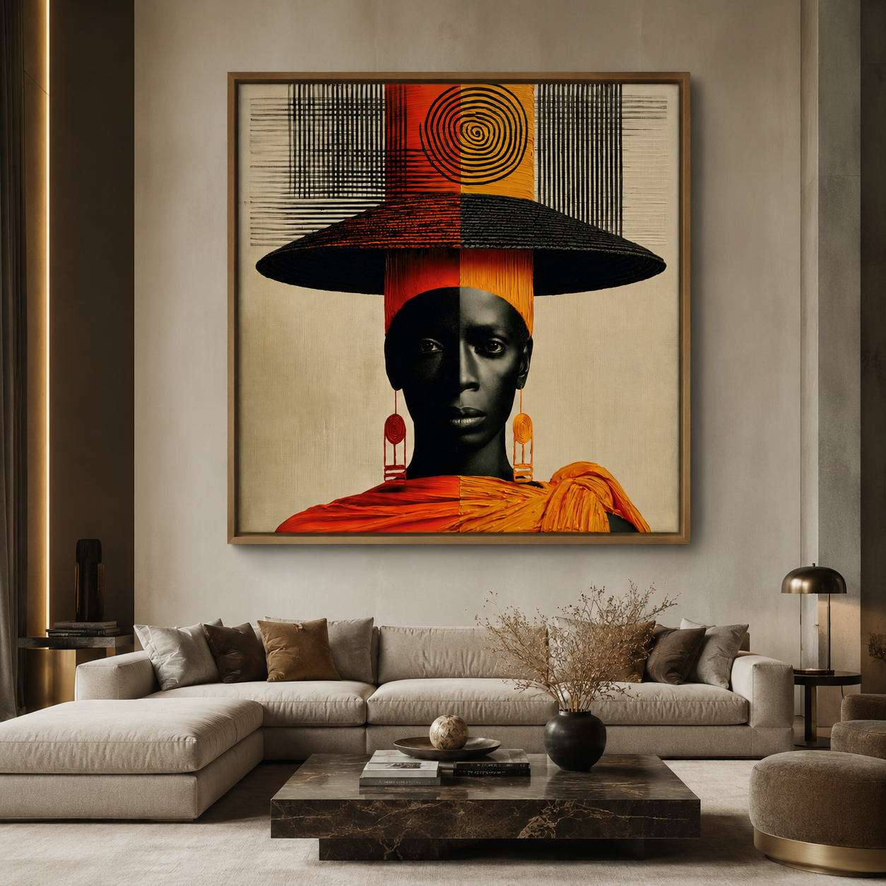 African Woman Art Print — Sovereign Canvas Print by Rossetti Art