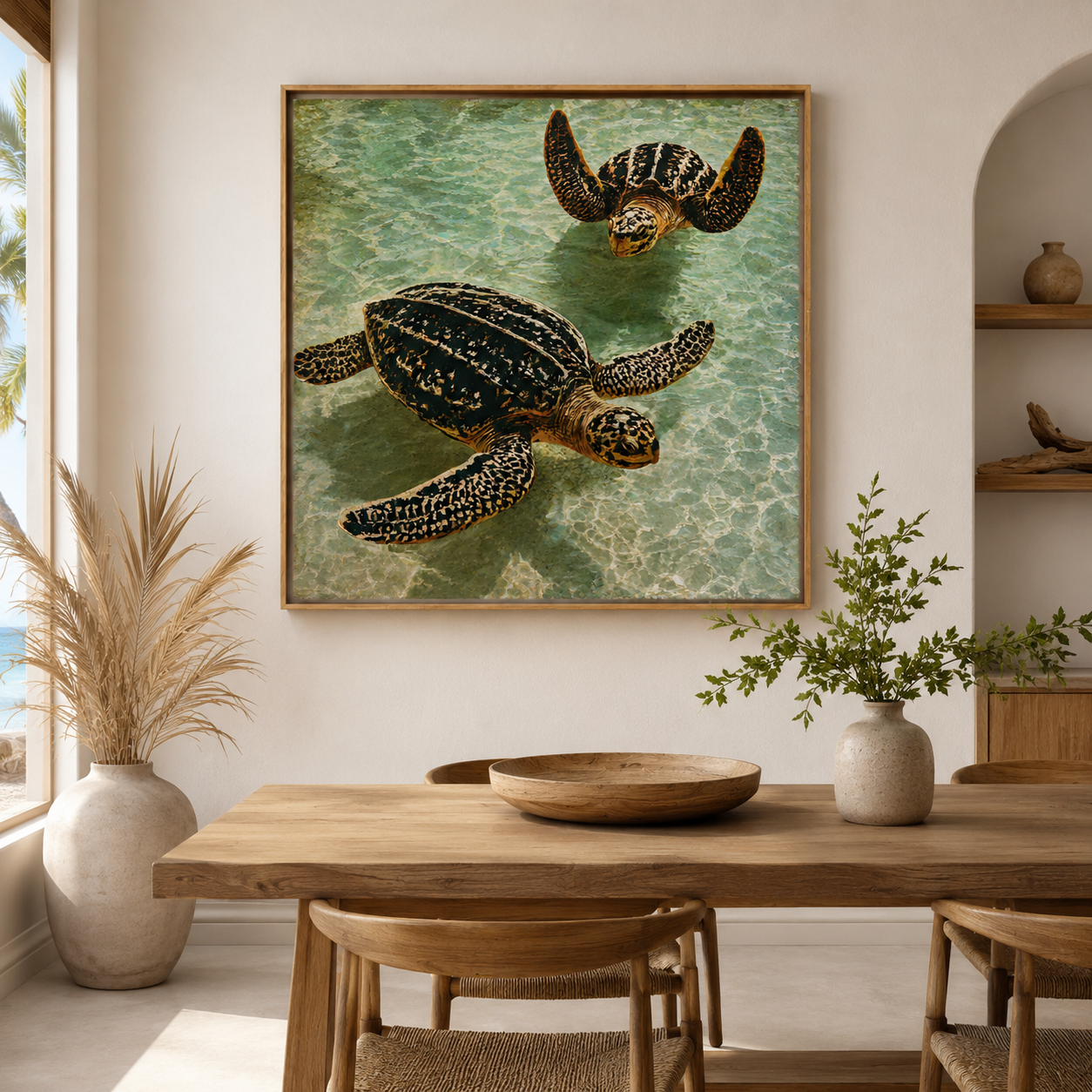 Sea Turtle Wall Art Canvas Print — Drift by Rossetti Art