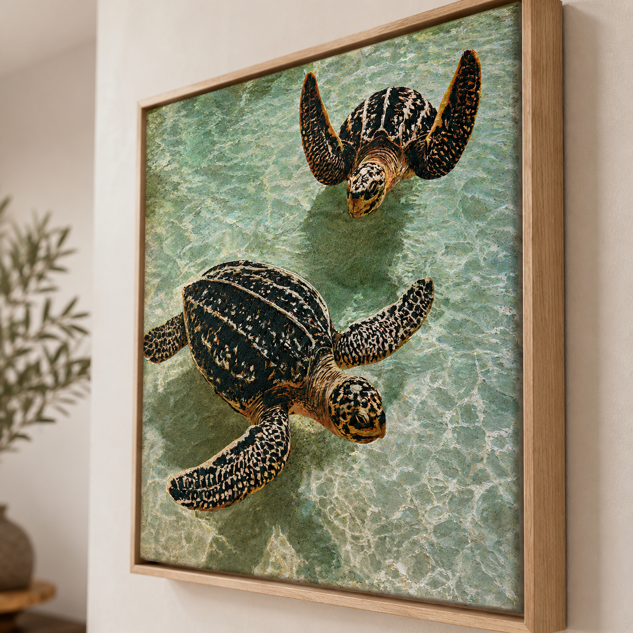 Sea Turtle Wall Art Canvas Print — Drift by Rossetti Art