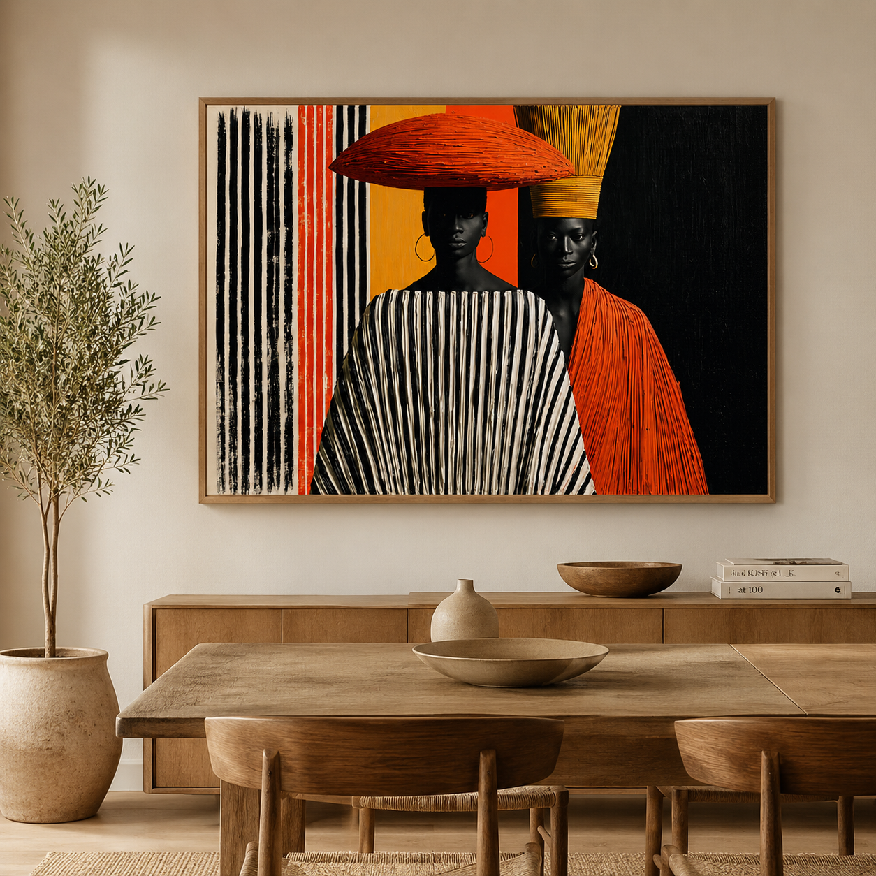 Large Afrocentric Wall Art Canvas Print — Lineage by Rossetti Art