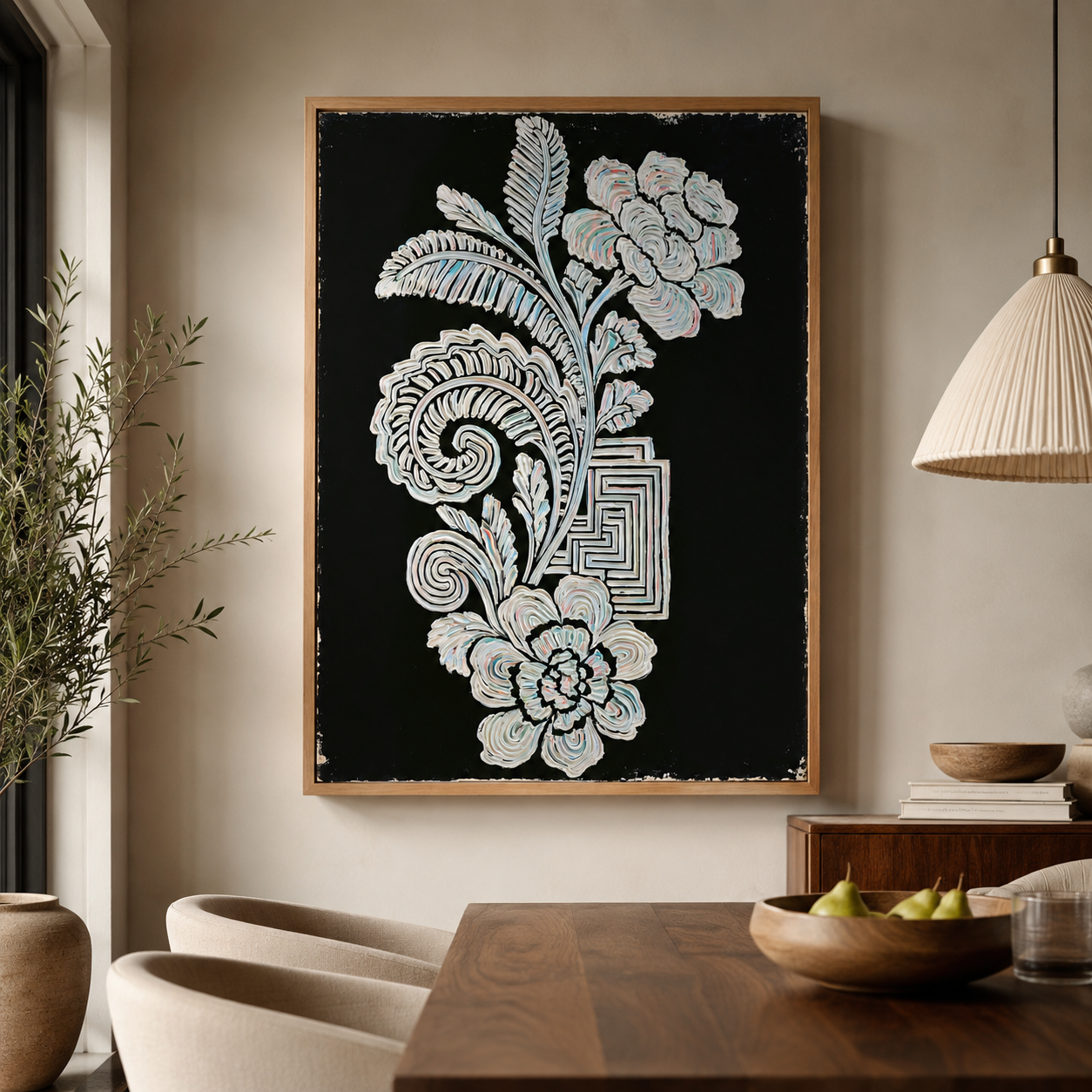 Botanical Wall Art Canvas Print — Damask by Rossetti Art